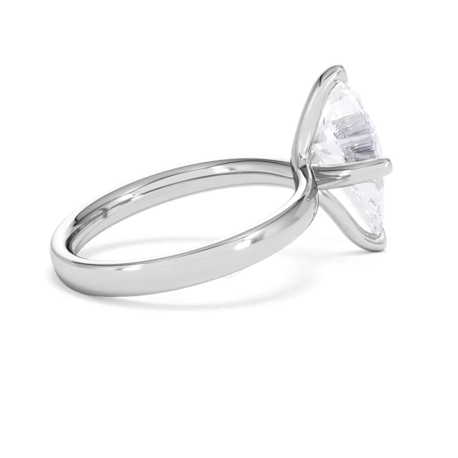 Origin Twist 3.00ct Pear Cut Lab Diamond Solitaire Engagement Ring in Platinum - Image 32
