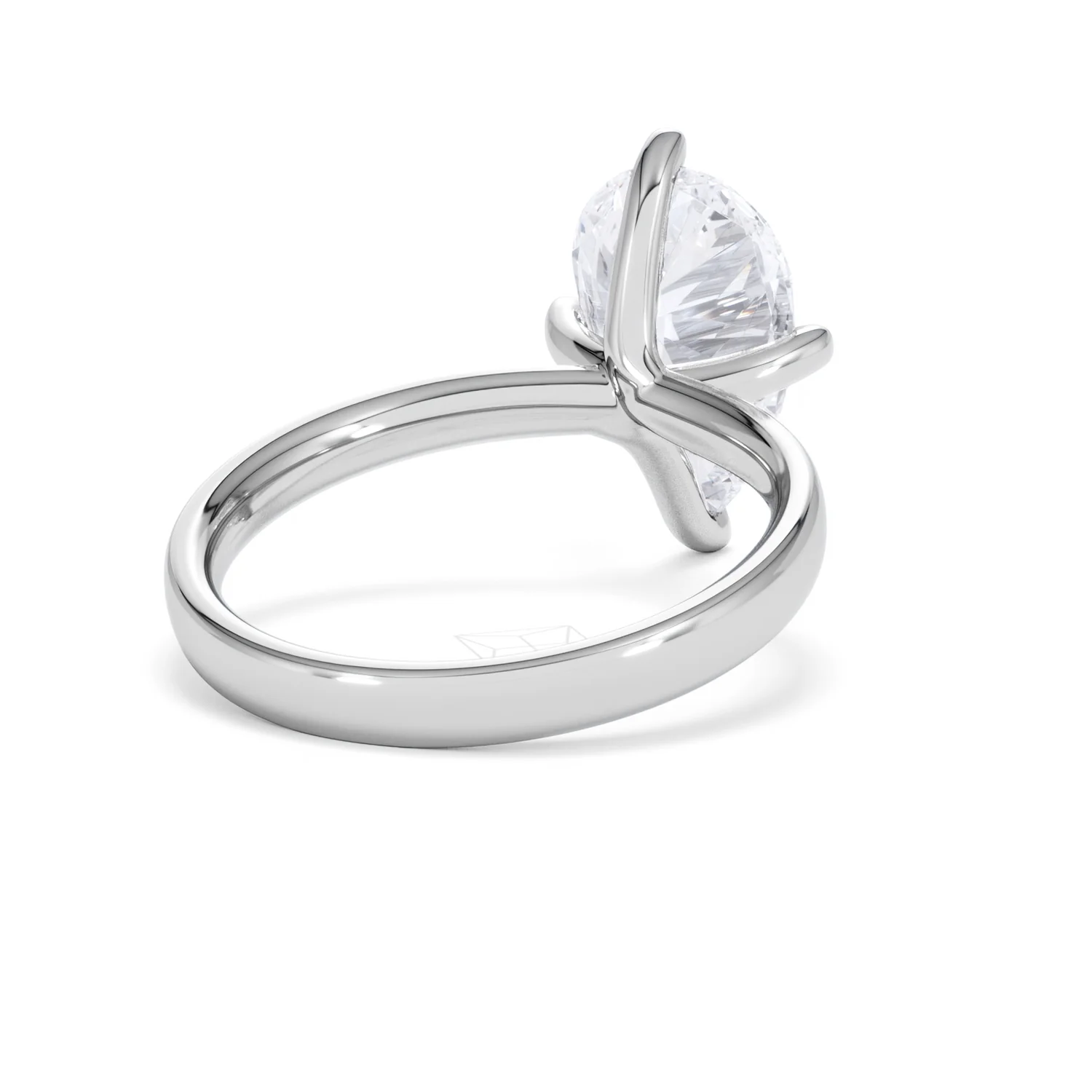Origin Twist 3.00ct Pear Cut Lab Diamond Solitaire Engagement Ring in Platinum - Image 41