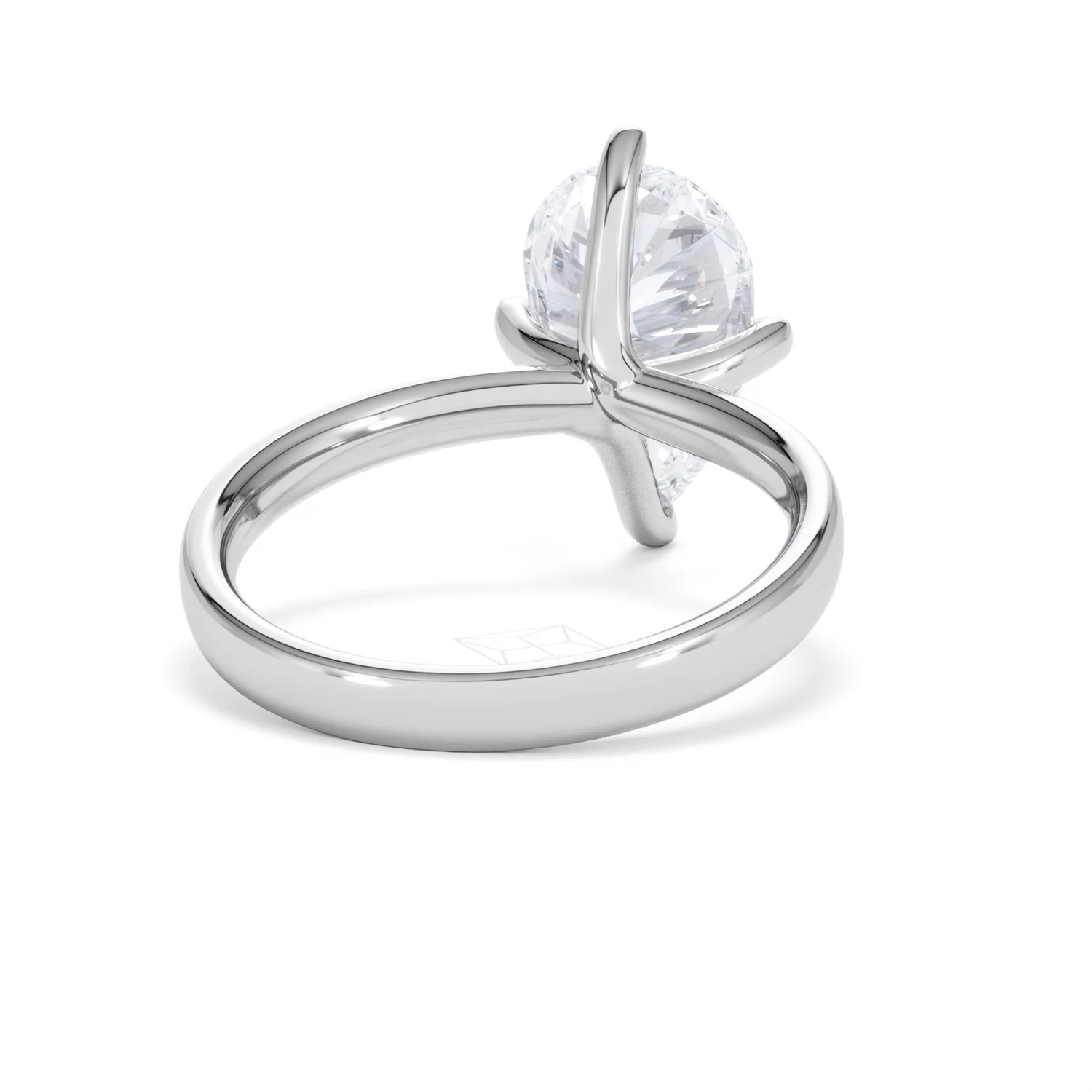 Origin Twist 3.00ct Pear Cut Lab Diamond Solitaire Engagement Ring in Platinum - Image 43