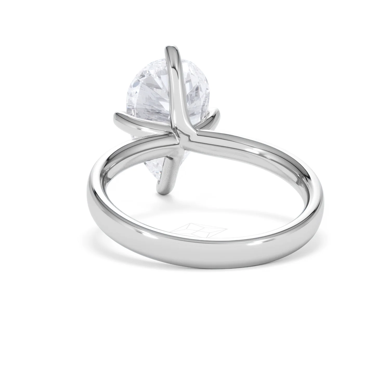 Origin Twist 3.00ct Pear Cut Lab Diamond Solitaire Engagement Ring in Platinum - Image 50