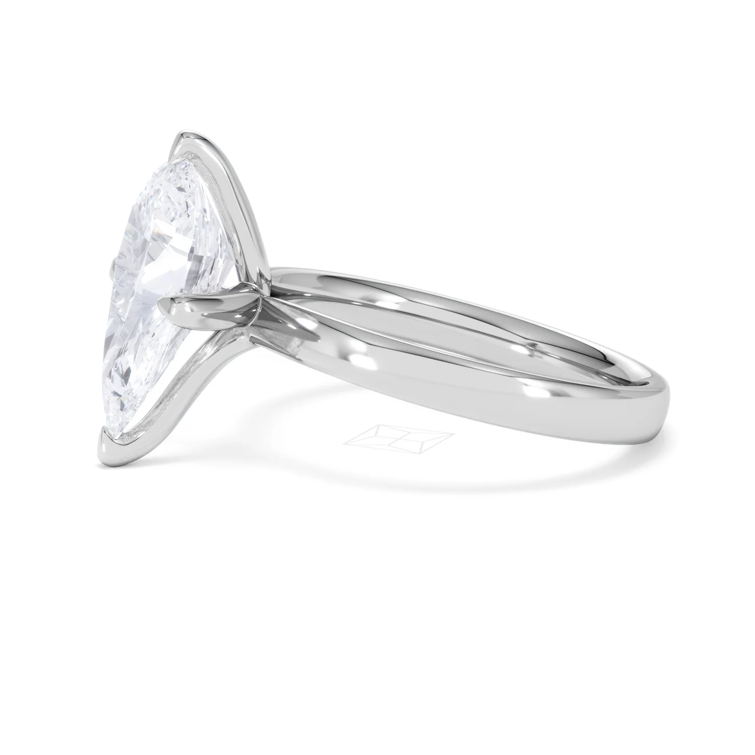 Origin Twist 3.00ct Pear Cut Lab Diamond Solitaire Engagement Ring in Platinum - Image 71