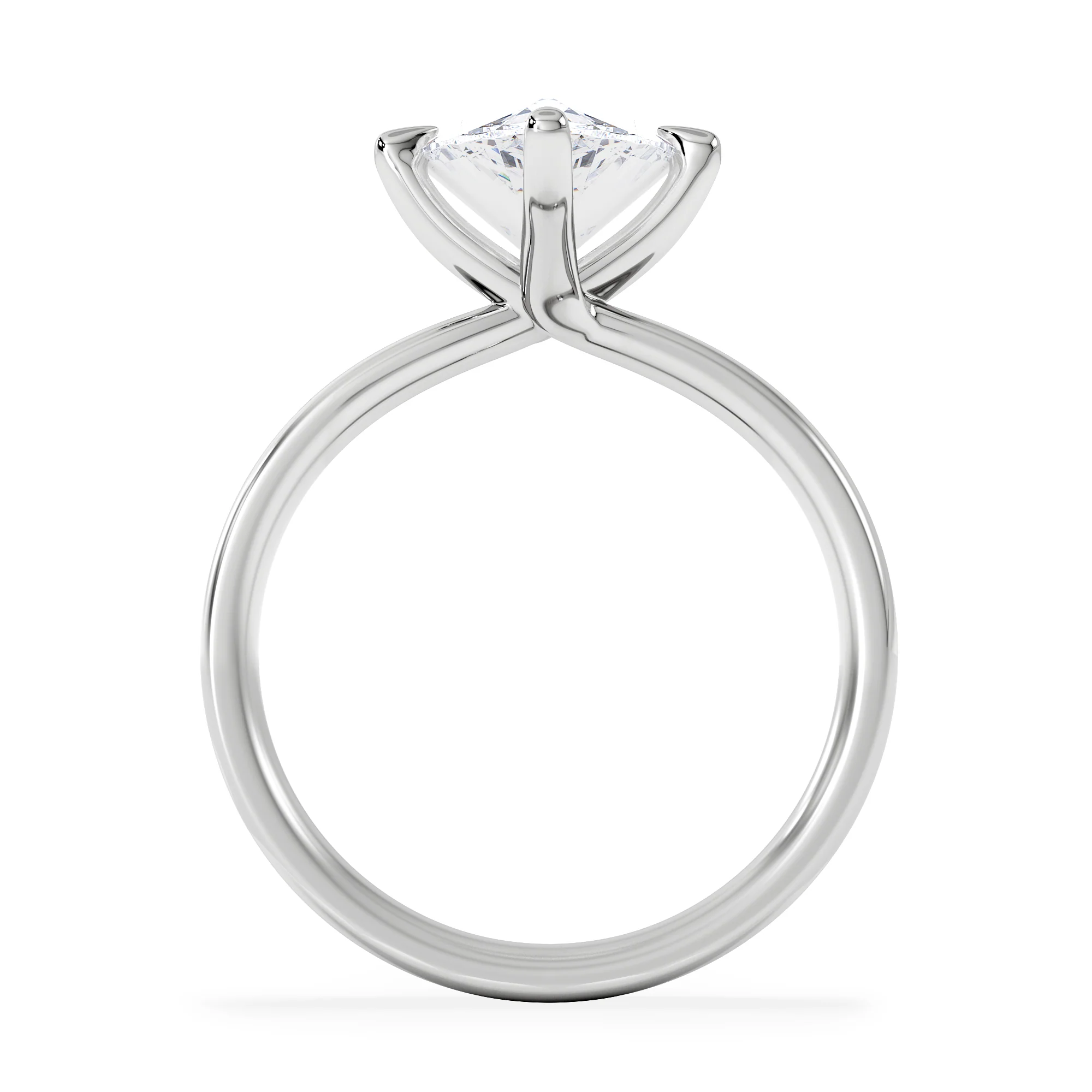 Origin Twist 3.00ct Pear Cut Lab Diamond Solitaire Engagement Ring in Platinum - Image 3