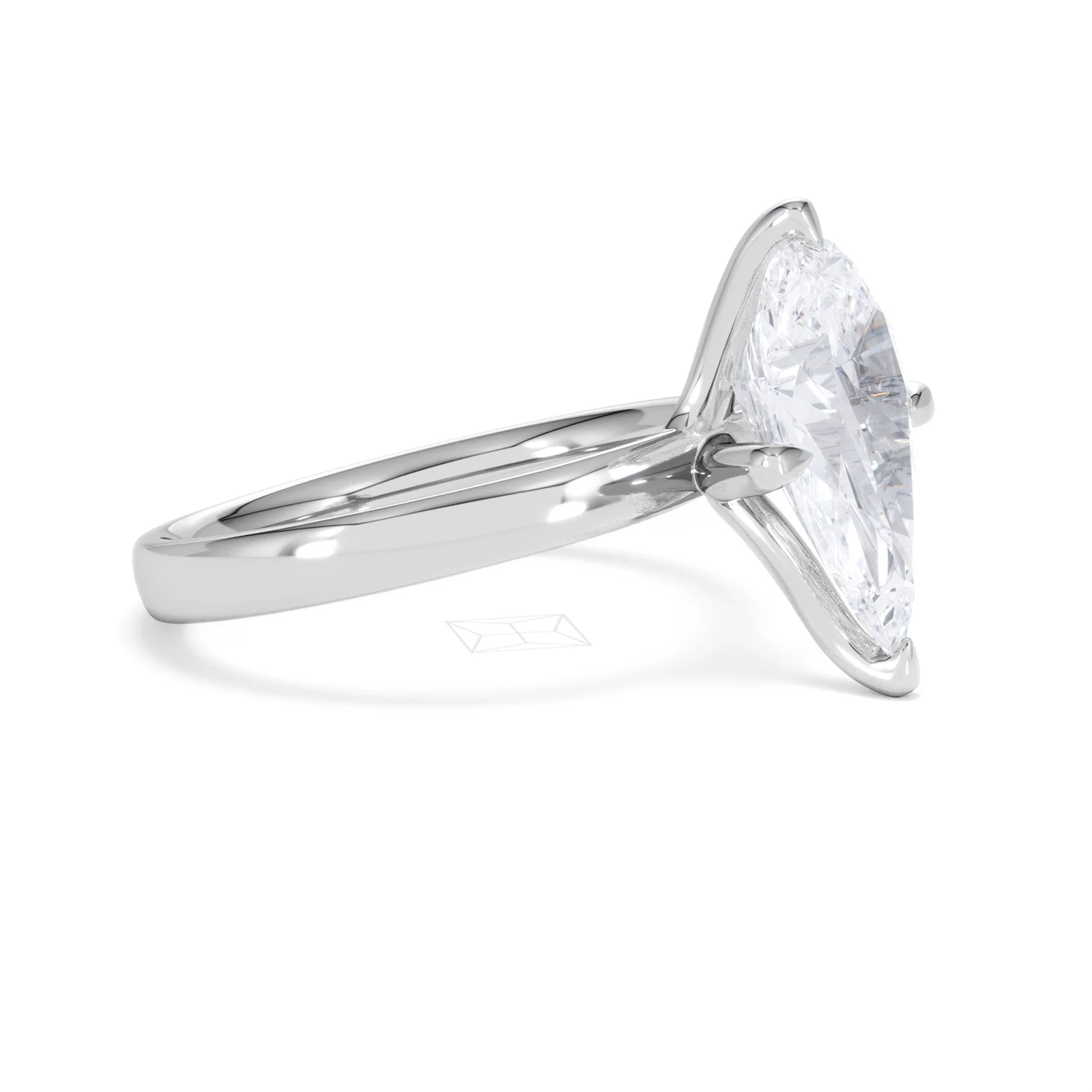 Origin Twist 3.00ct Pear Cut Lab Diamond Solitaire Engagement Ring in Platinum - Image 32