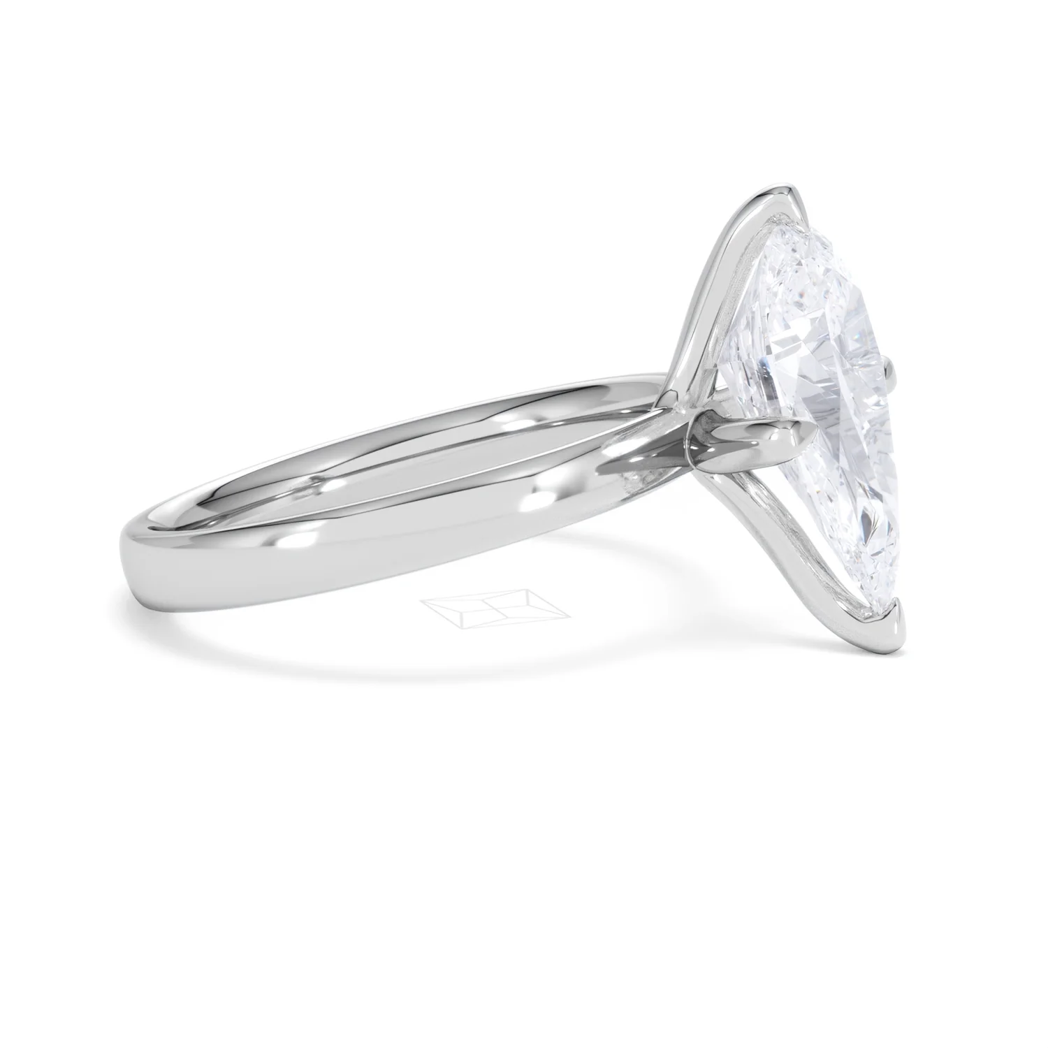 Origin Twist 3.00ct Pear Cut Lab Diamond Solitaire Engagement Ring in Platinum - Image 36