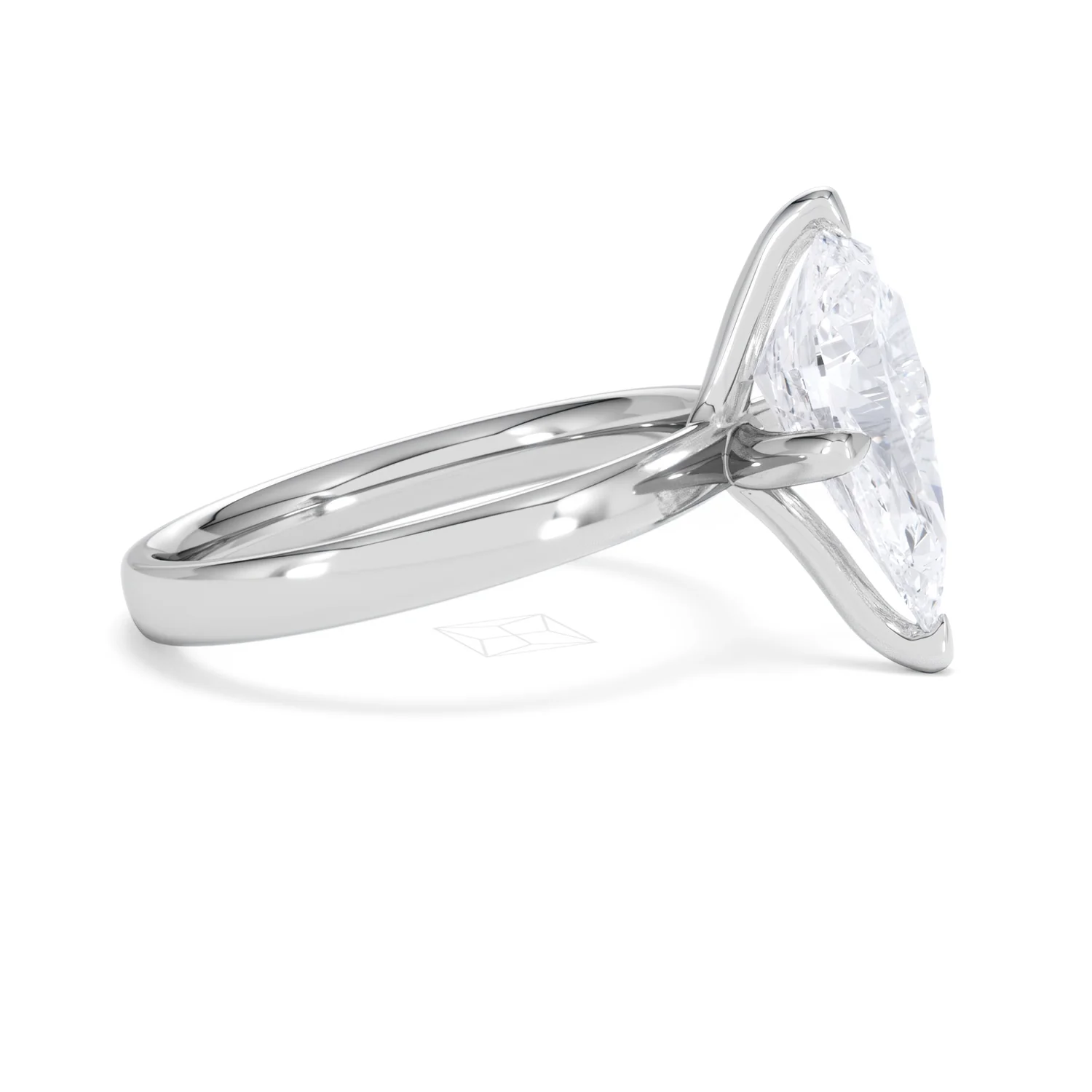 Origin Twist 3.00ct Pear Cut Lab Diamond Solitaire Engagement Ring in Platinum - Image 38