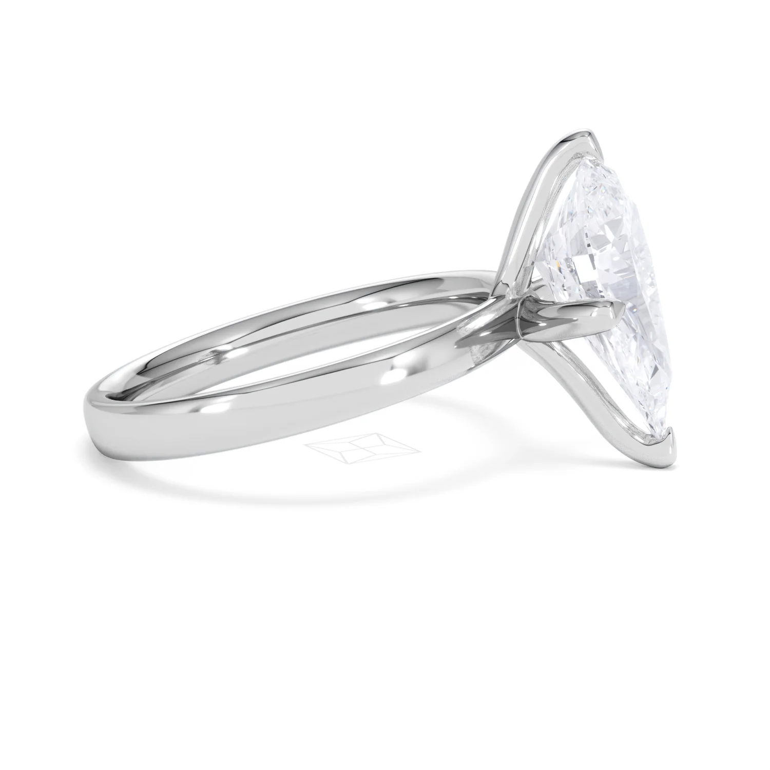 Origin Twist 3.00ct Pear Cut Lab Diamond Solitaire Engagement Ring in Platinum - Image 40
