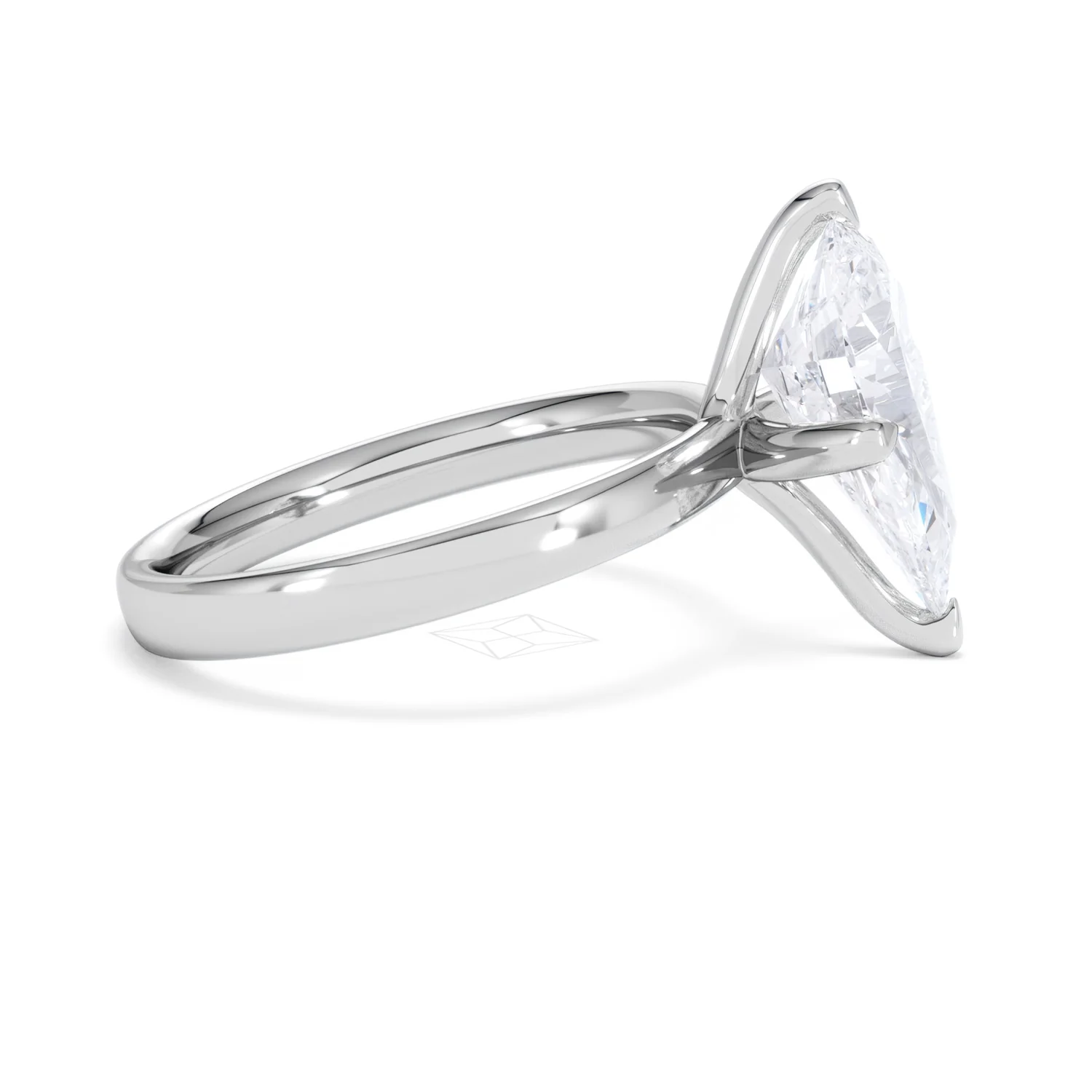 Origin Twist 3.00ct Pear Cut Lab Diamond Solitaire Engagement Ring in Platinum - Image 42