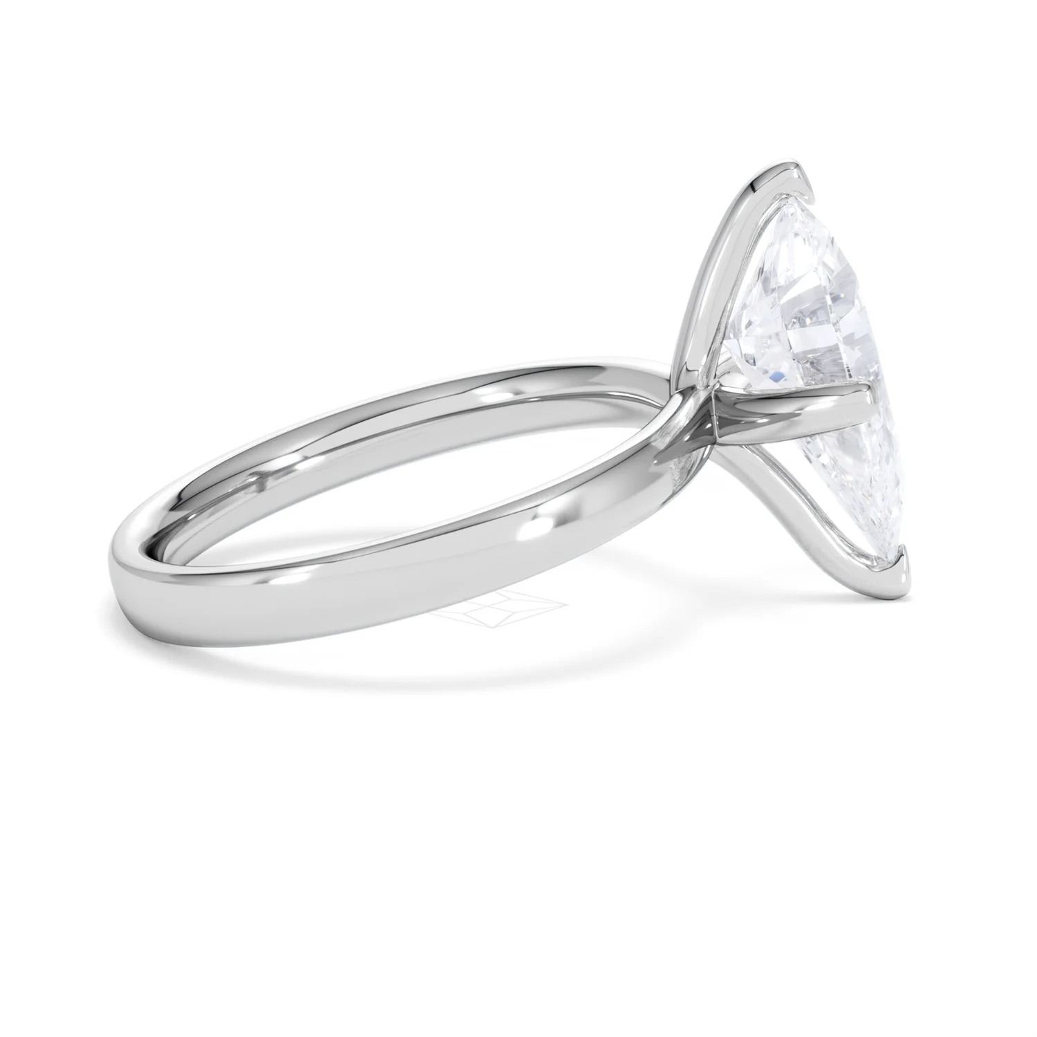 Origin Twist 3.00ct Pear Cut Lab Diamond Solitaire Engagement Ring in Platinum - Image 48