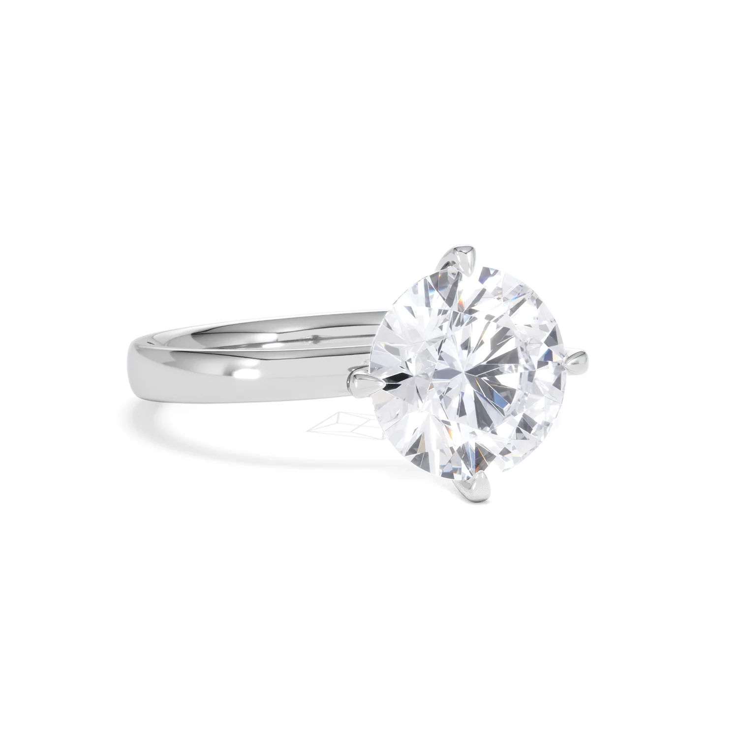 Origin Twist 3.00ct Round Cut Lab Diamond Solitaire Engagement Ring in 18K White Gold - Image 12