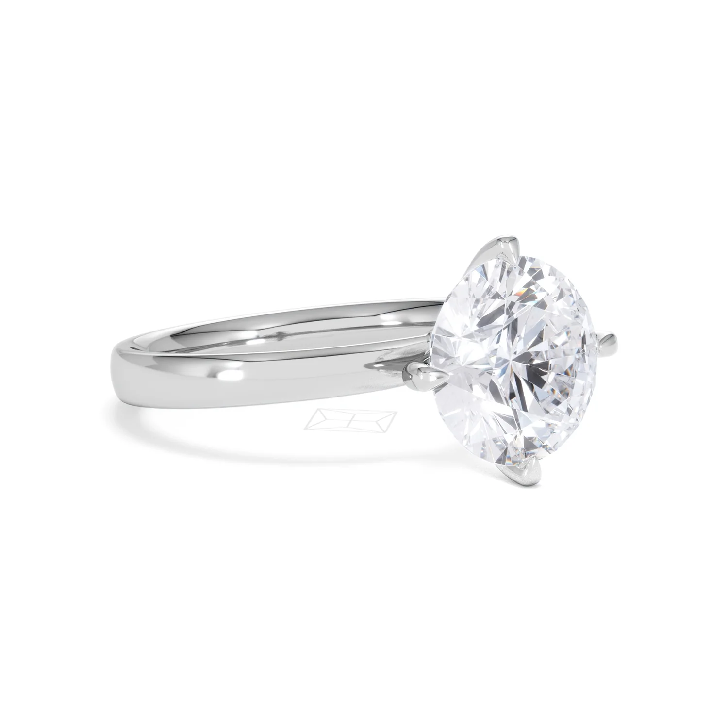Origin Twist 3.00ct Round Cut Lab Diamond Solitaire Engagement Ring in 18K White Gold - Image 15