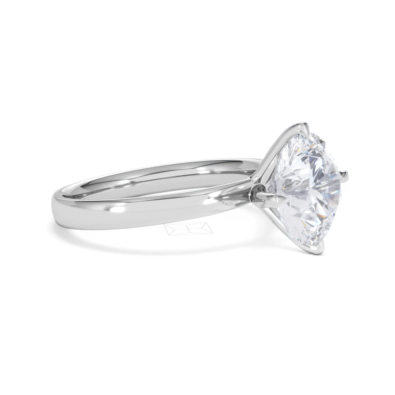 Origin Twist 3.00ct Round Cut Lab Diamond Solitaire Engagement Ring in 18K White Gold - Image 19
