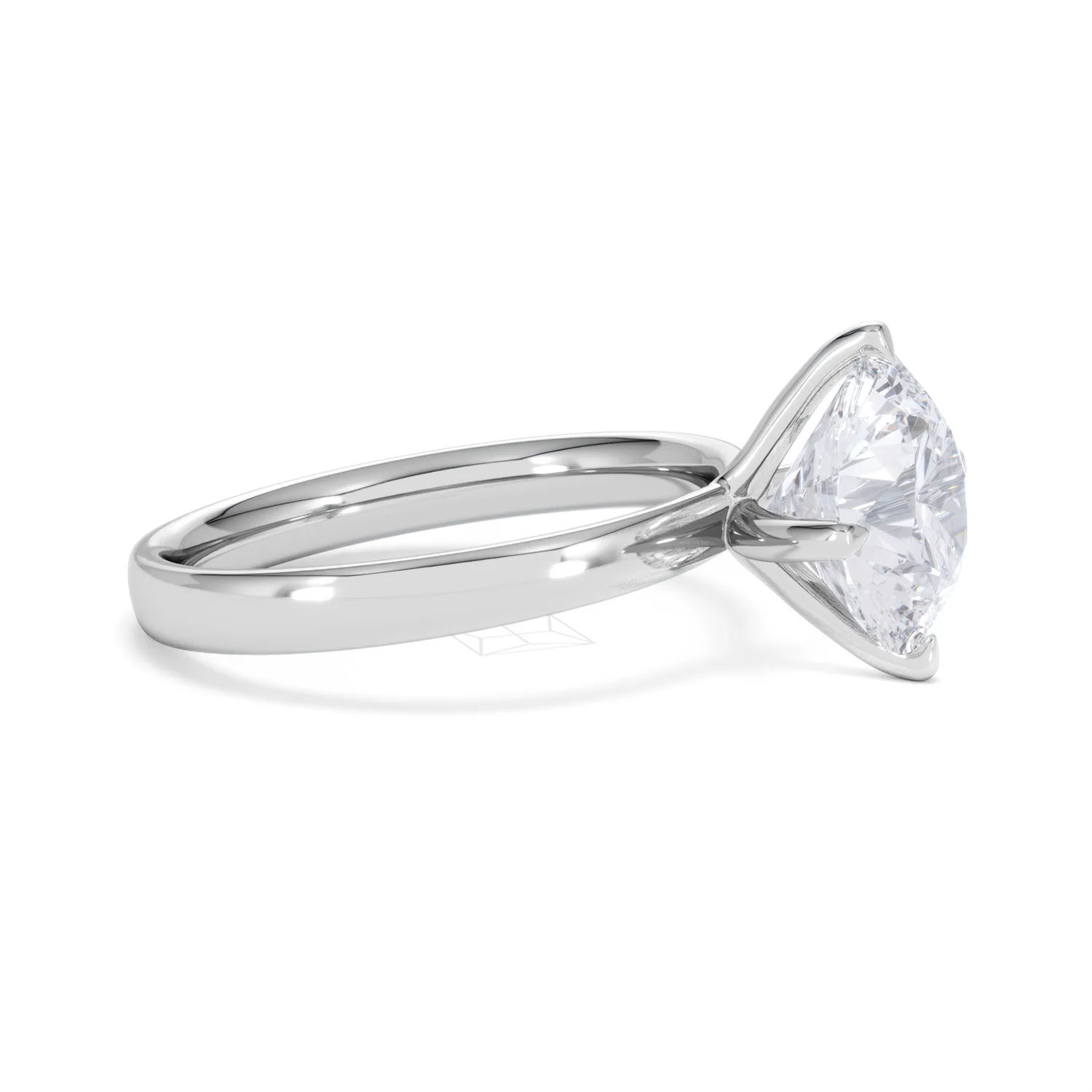 Origin Twist 3.00ct Round Cut Lab Diamond Solitaire Engagement Ring in 18K White Gold - Image 22