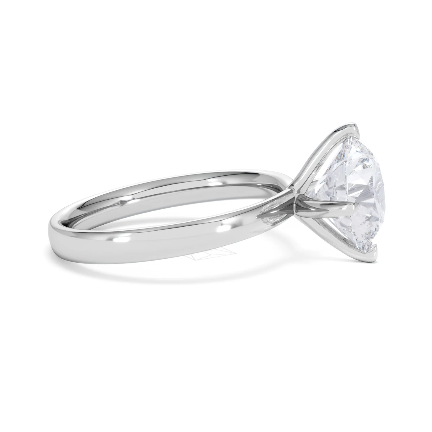 Origin Twist 3.00ct Round Cut Lab Diamond Solitaire Engagement Ring in 18K White Gold - Image 24