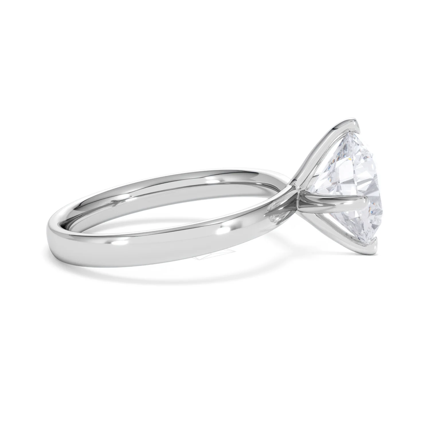 Origin Twist 3.00ct Round Cut Lab Diamond Solitaire Engagement Ring in 18K White Gold - Image 26