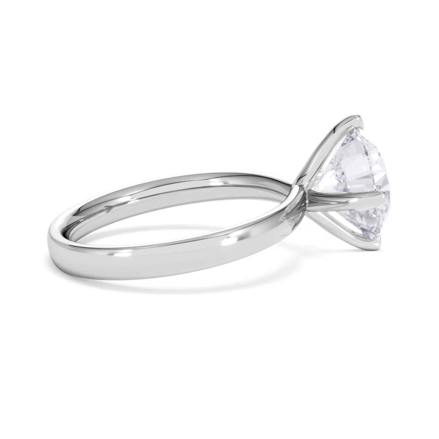 Origin Twist 3.00ct Round Cut Lab Diamond Solitaire Engagement Ring in 18K White Gold - Image 29