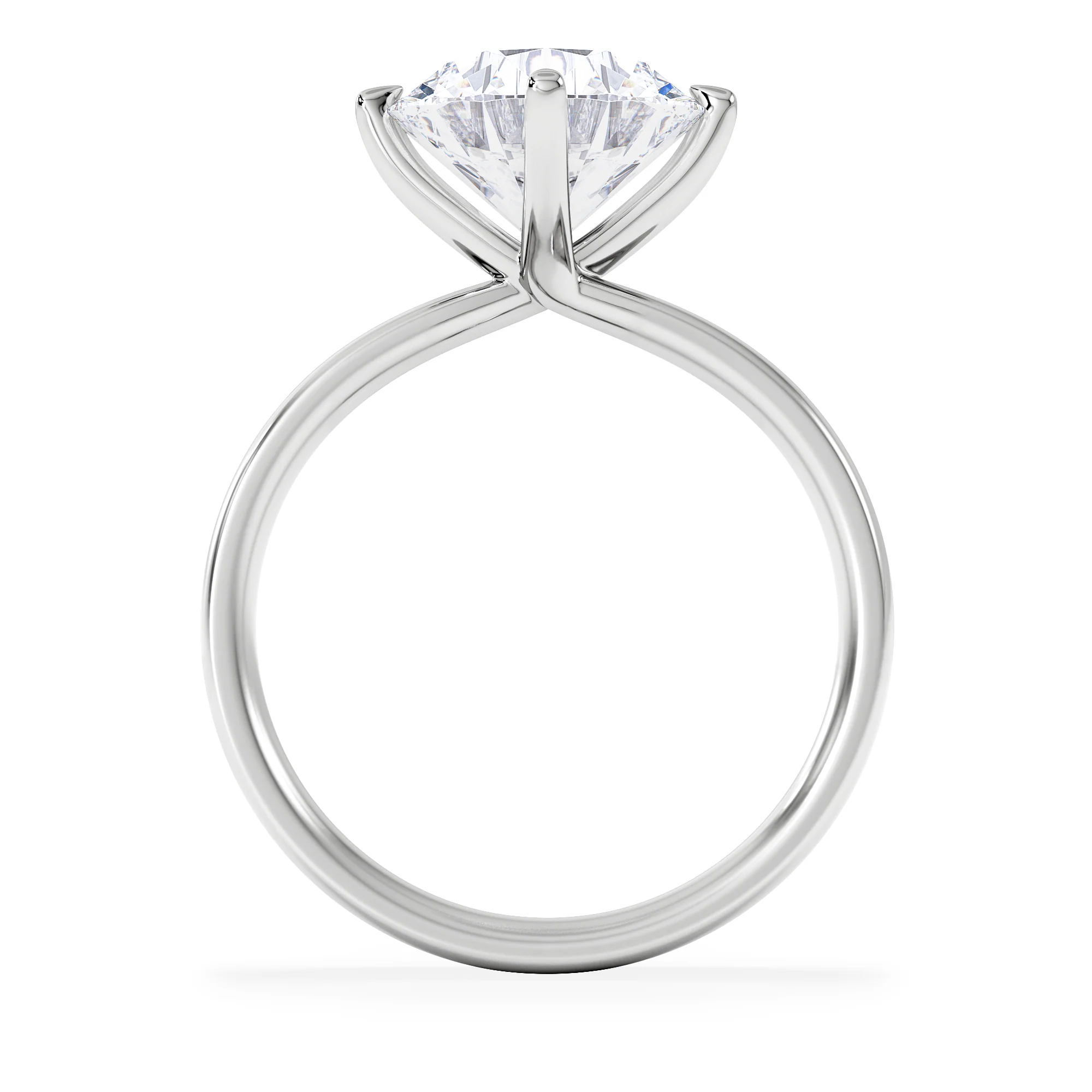 Origin Twist 3.00ct Round Cut Lab Diamond Solitaire Engagement Ring in 18K White Gold - Image 3