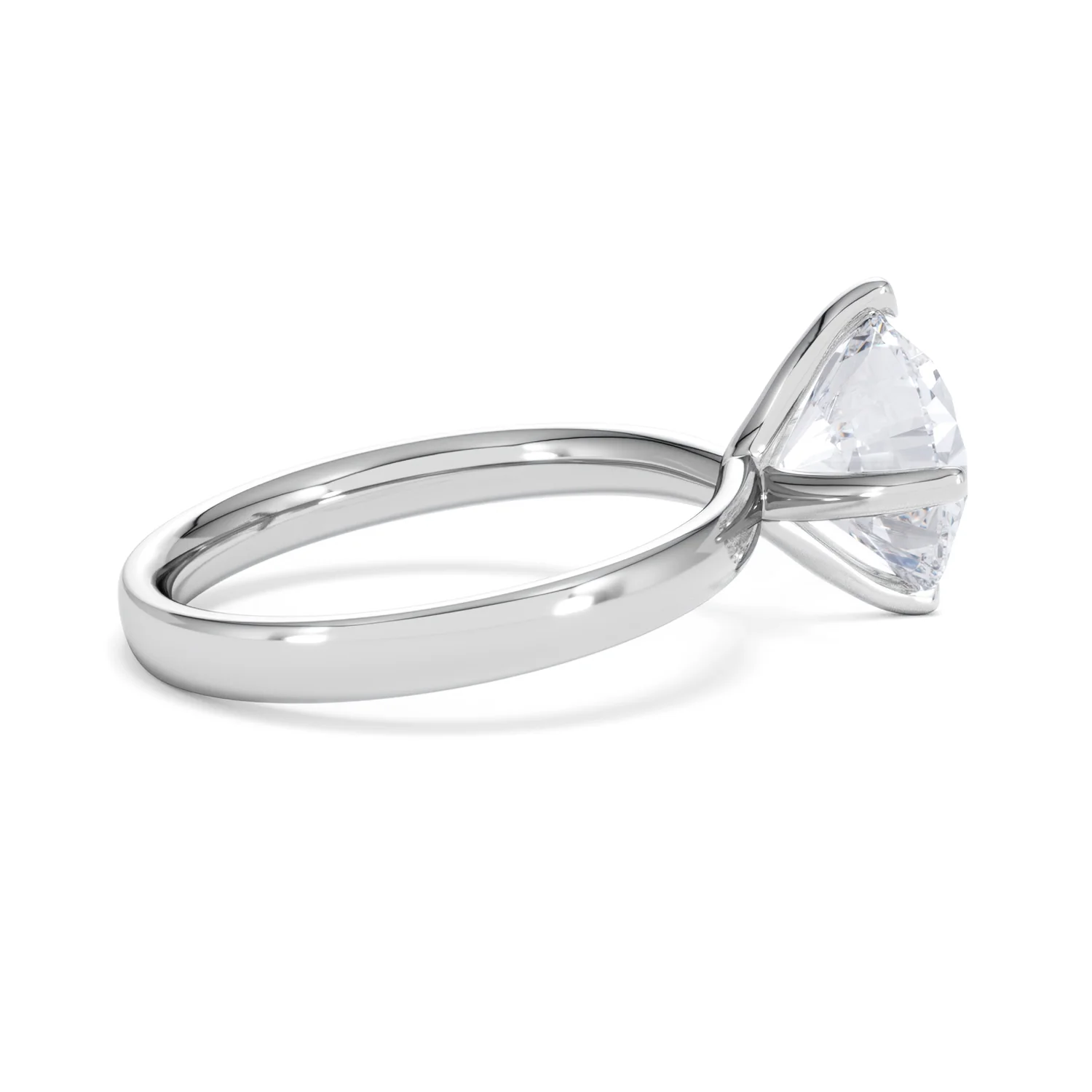 Origin Twist 3.00ct Round Cut Lab Diamond Solitaire Engagement Ring in 18K White Gold - Image 30