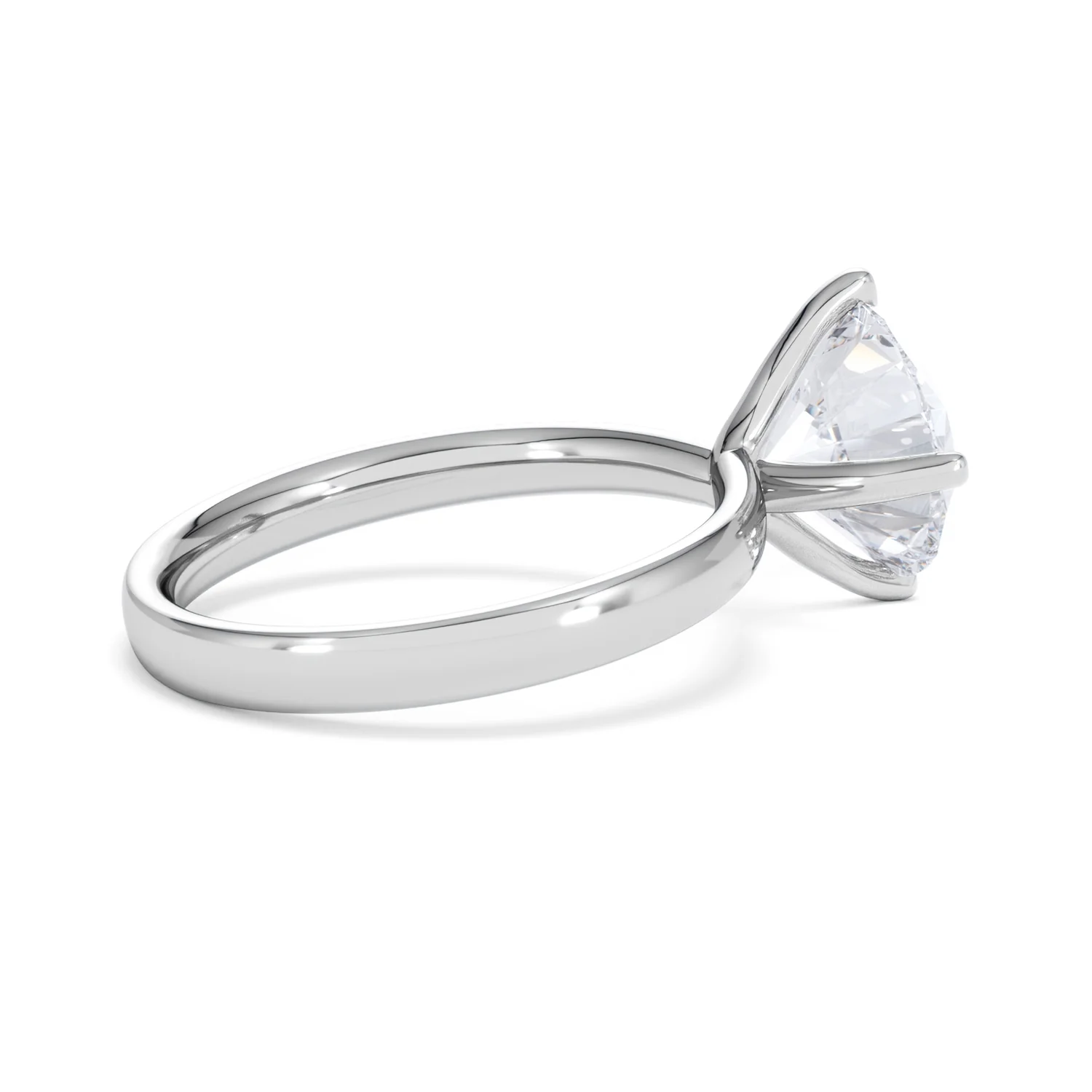 Origin Twist 3.00ct Round Cut Lab Diamond Solitaire Engagement Ring in 18K White Gold - Image 32