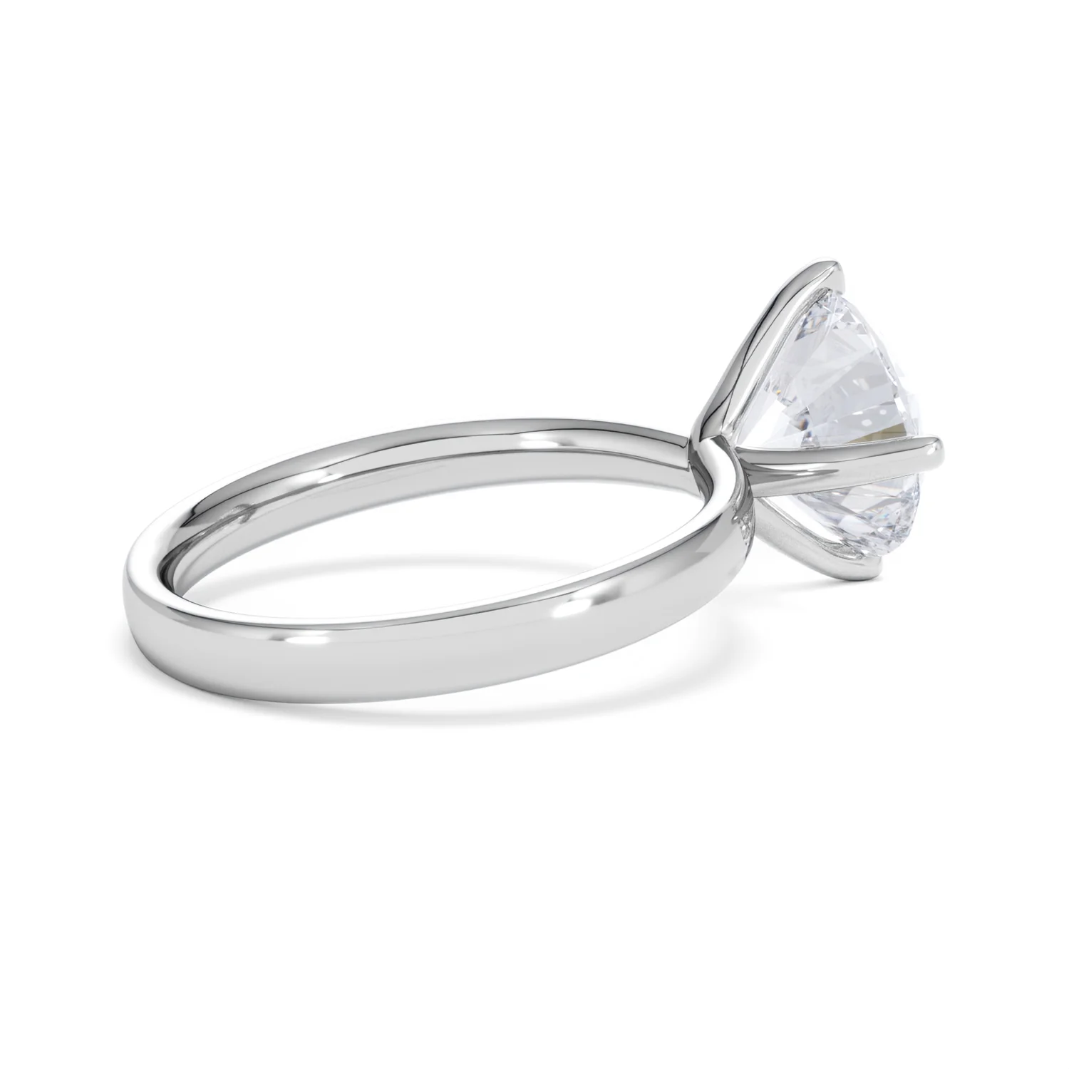 Origin Twist 3.00ct Round Cut Lab Diamond Solitaire Engagement Ring in 18K White Gold - Image 33