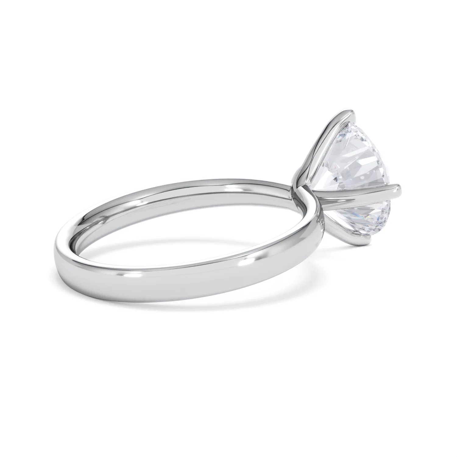 Origin Twist 3.00ct Round Cut Lab Diamond Solitaire Engagement Ring in 18K White Gold - Image 34