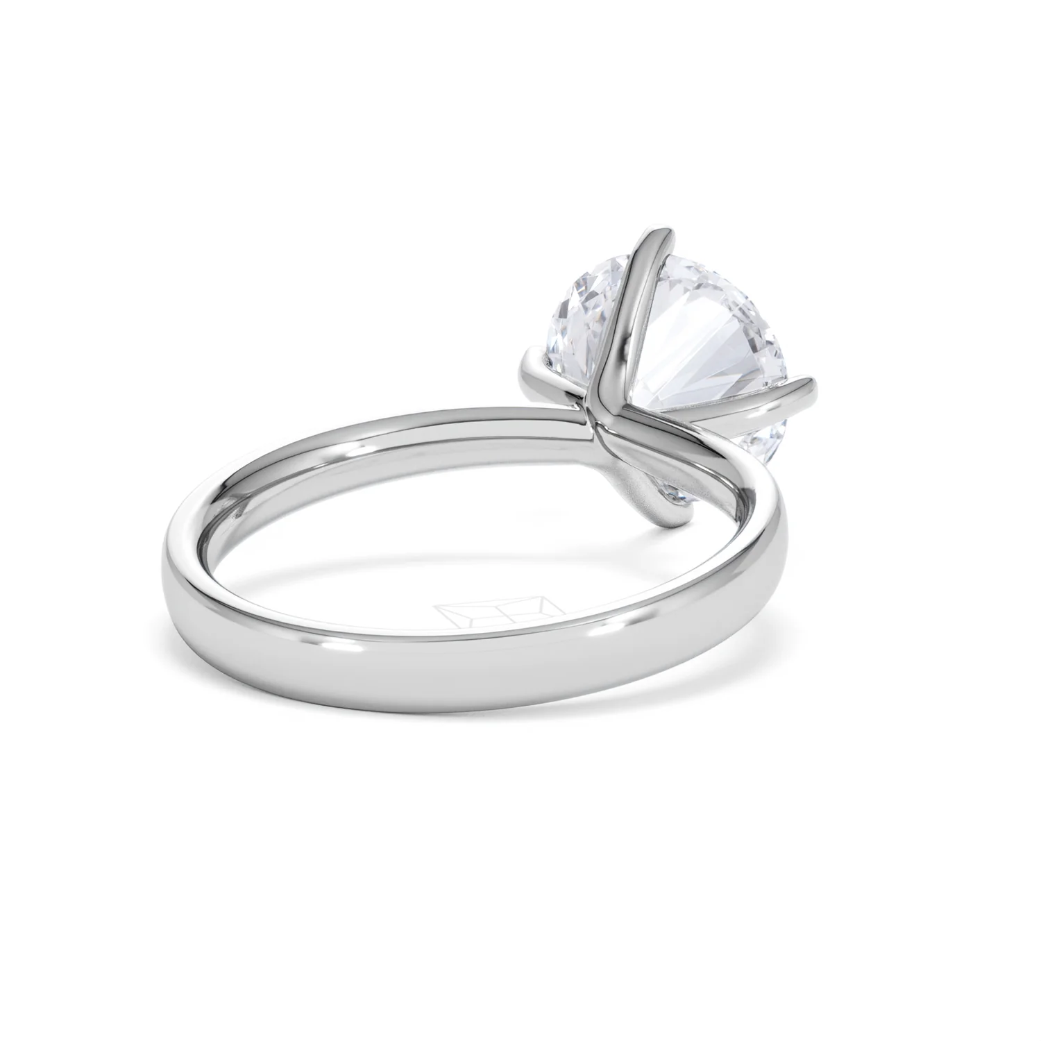 Origin Twist 3.00ct Round Cut Lab Diamond Solitaire Engagement Ring in 18K White Gold - Image 41