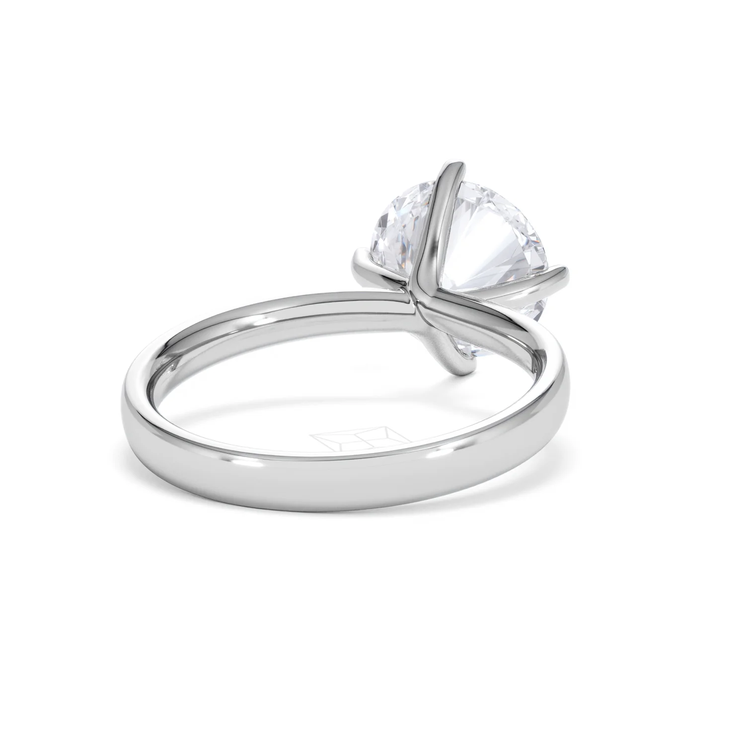 Origin Twist 3.00ct Round Cut Lab Diamond Solitaire Engagement Ring in 18K White Gold - Image 42