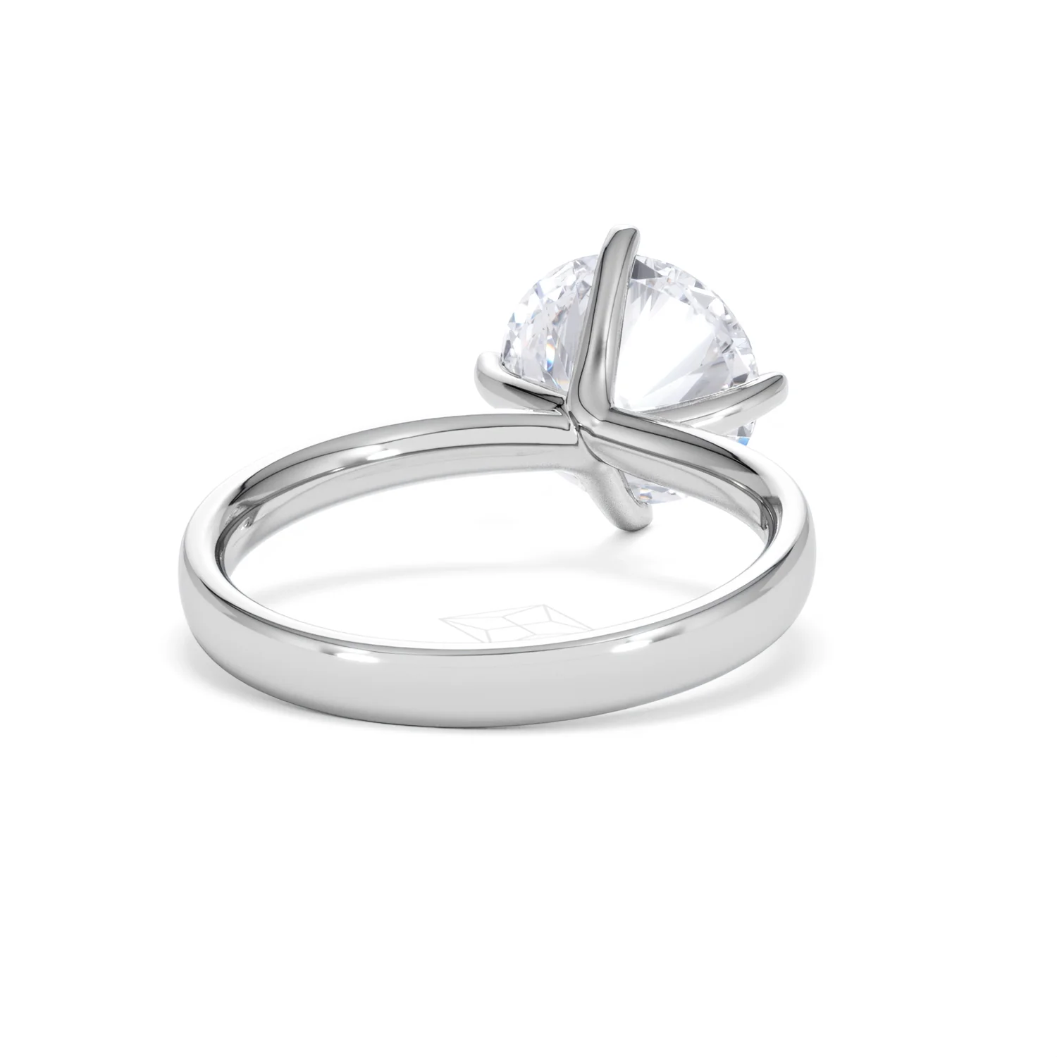 Origin Twist 3.00ct Round Cut Lab Diamond Solitaire Engagement Ring in 18K White Gold - Image 43