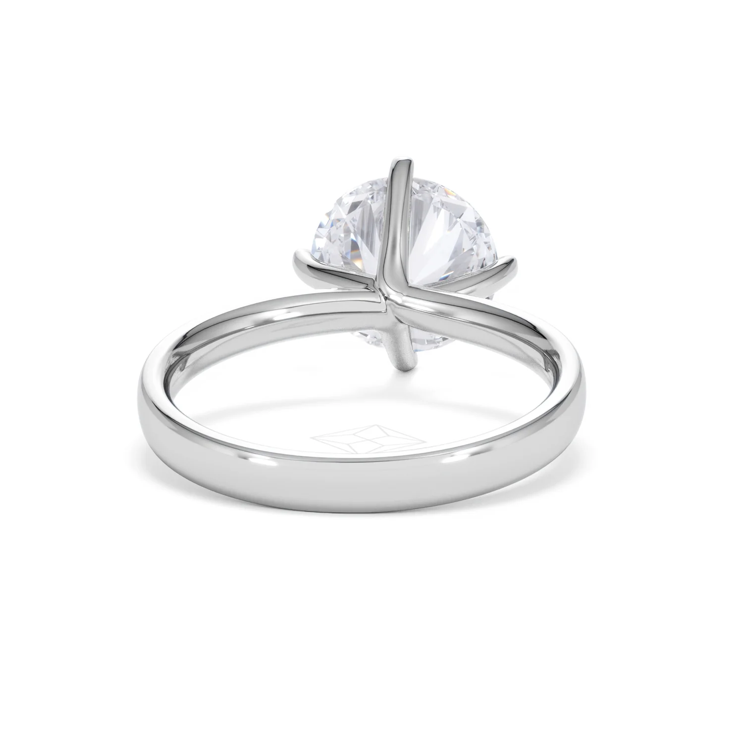 Origin Twist 3.00ct Round Cut Lab Diamond Solitaire Engagement Ring in 18K White Gold - Image 45