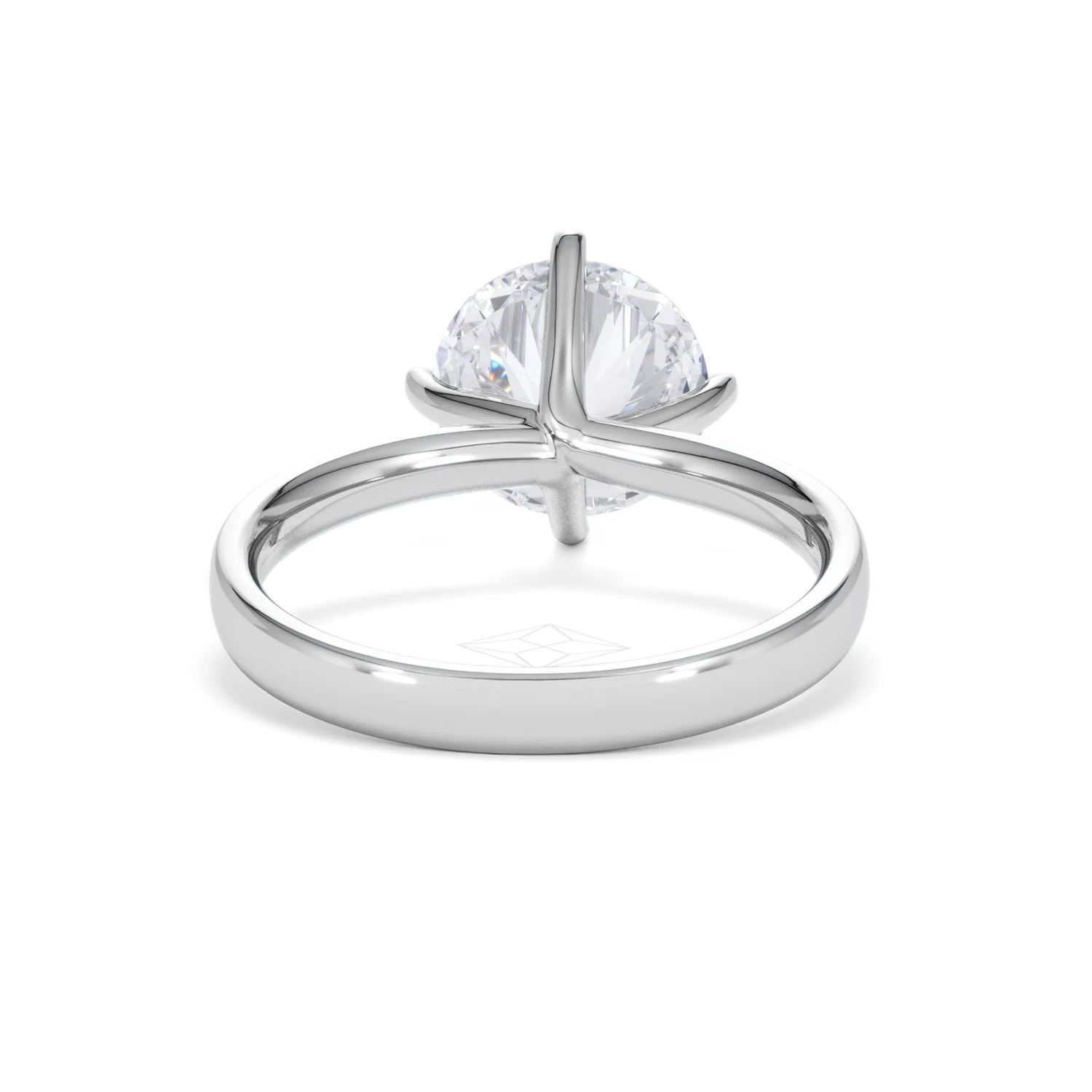 Origin Twist 3.00ct Round Cut Lab Diamond Solitaire Engagement Ring in 18K White Gold - Image 46