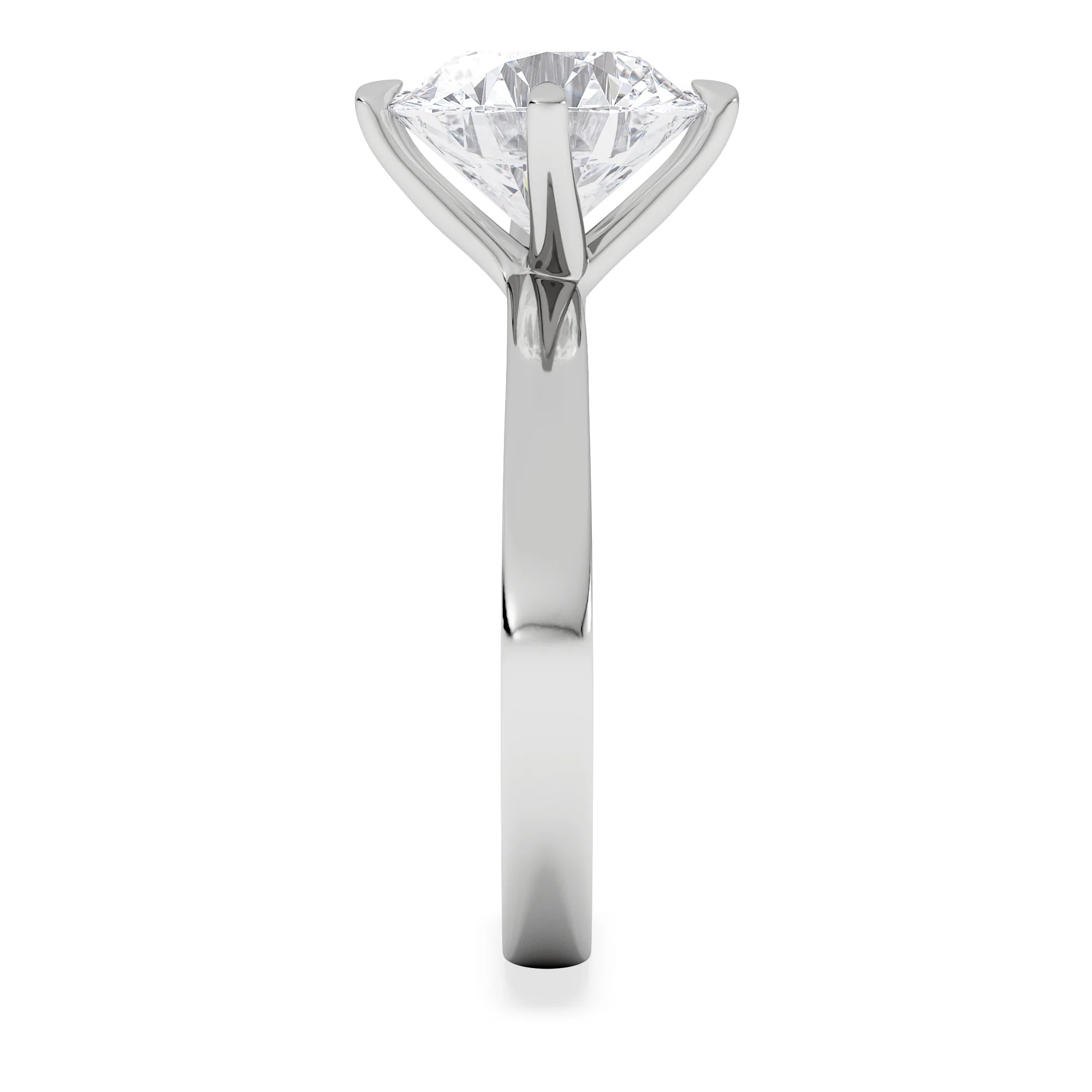 Origin Twist 3.00ct Round Cut Lab Diamond Solitaire Engagement Ring in 18K White Gold - Image 5
