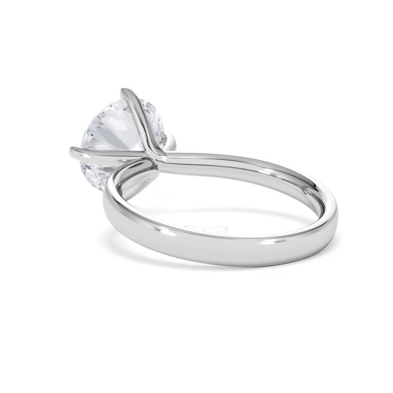 Origin Twist 3.00ct Round Cut Lab Diamond Solitaire Engagement Ring in 18K White Gold - Image 55