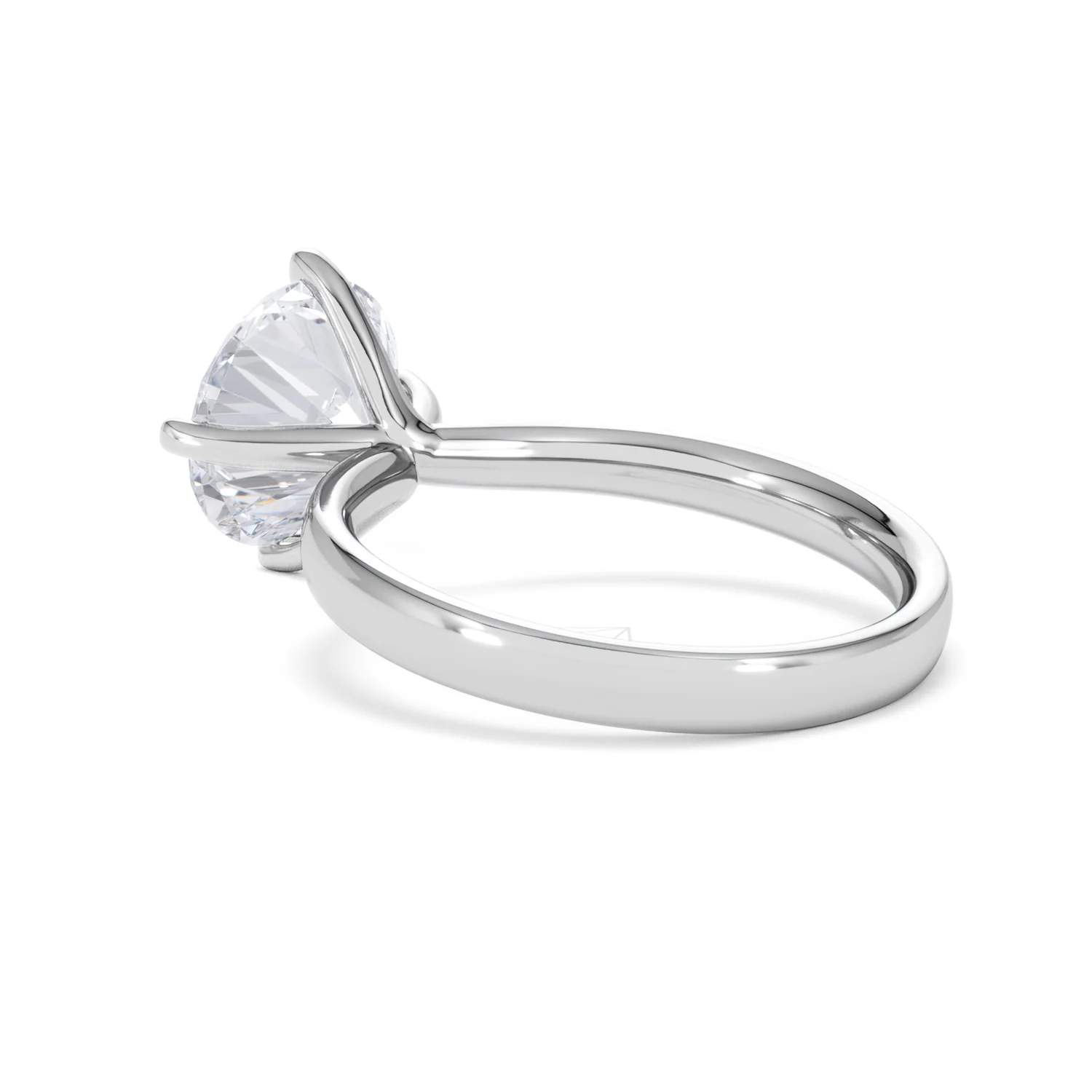 Origin Twist 3.00ct Round Cut Lab Diamond Solitaire Engagement Ring in 18K White Gold - Image 57