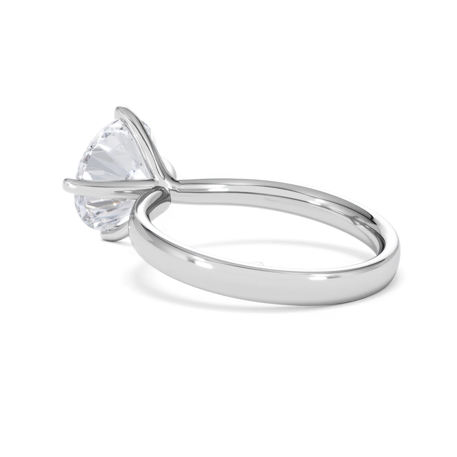 Origin Twist 3.00ct Round Cut Lab Diamond Solitaire Engagement Ring in 18K White Gold - Image 58