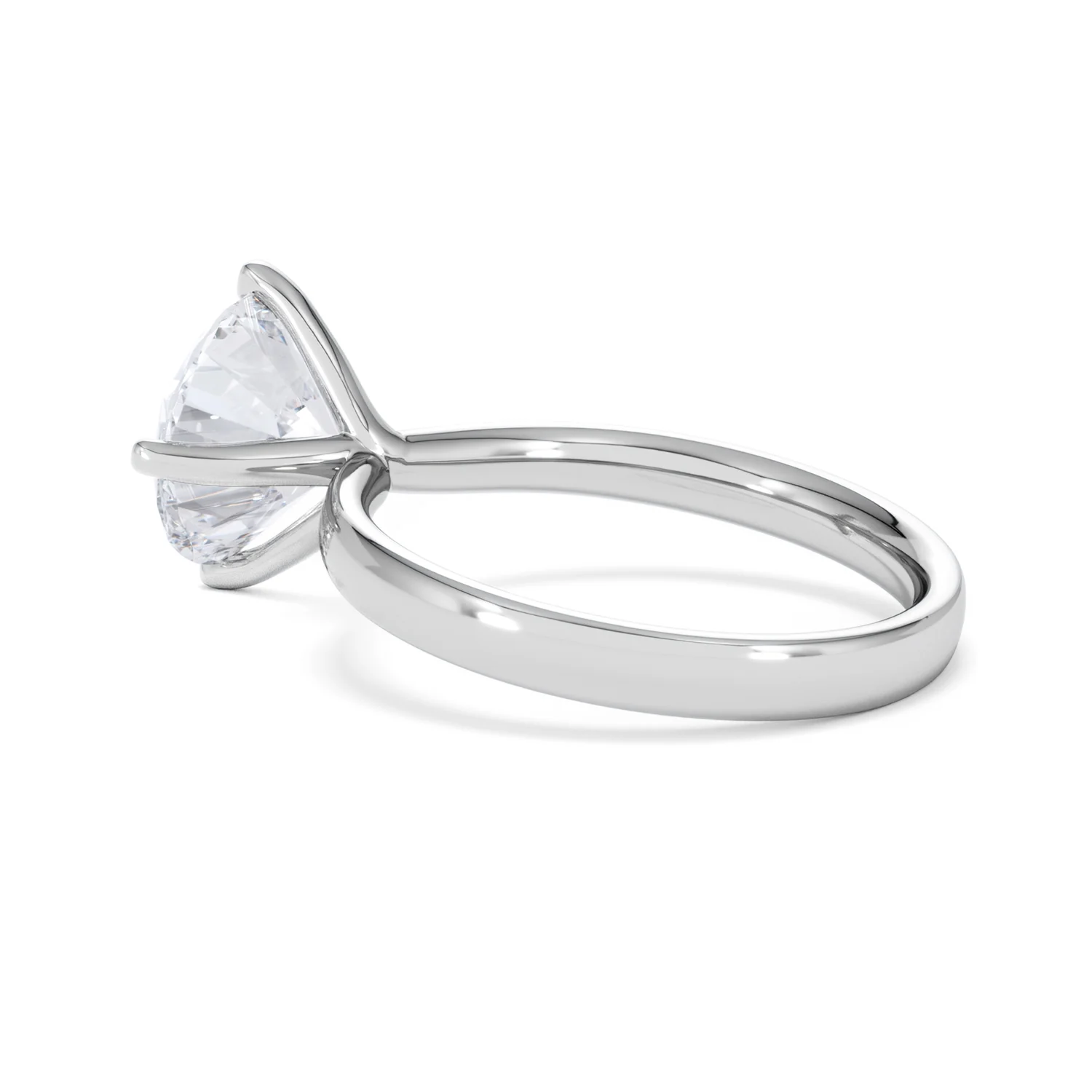 Origin Twist 3.00ct Round Cut Lab Diamond Solitaire Engagement Ring in 18K White Gold - Image 60