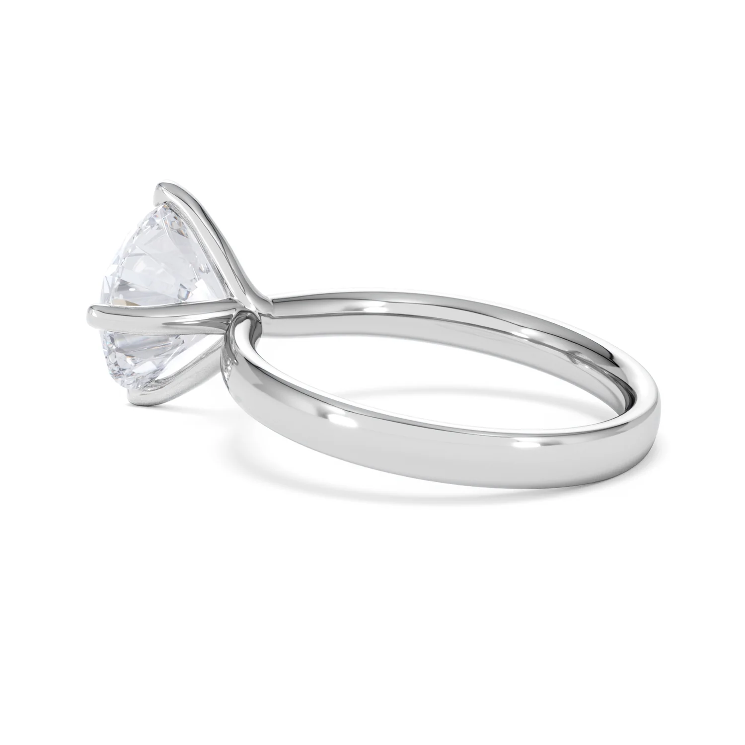 Origin Twist 3.00ct Round Cut Lab Diamond Solitaire Engagement Ring in 18K White Gold - Image 61
