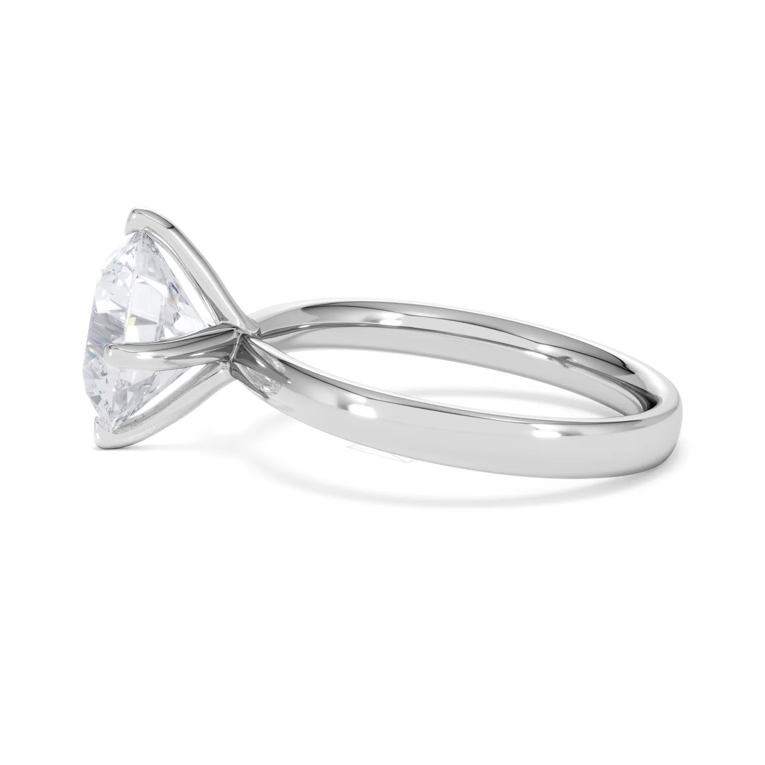 Origin Twist 3.00ct Round Cut Lab Diamond Solitaire Engagement Ring in 18K White Gold - Image 67