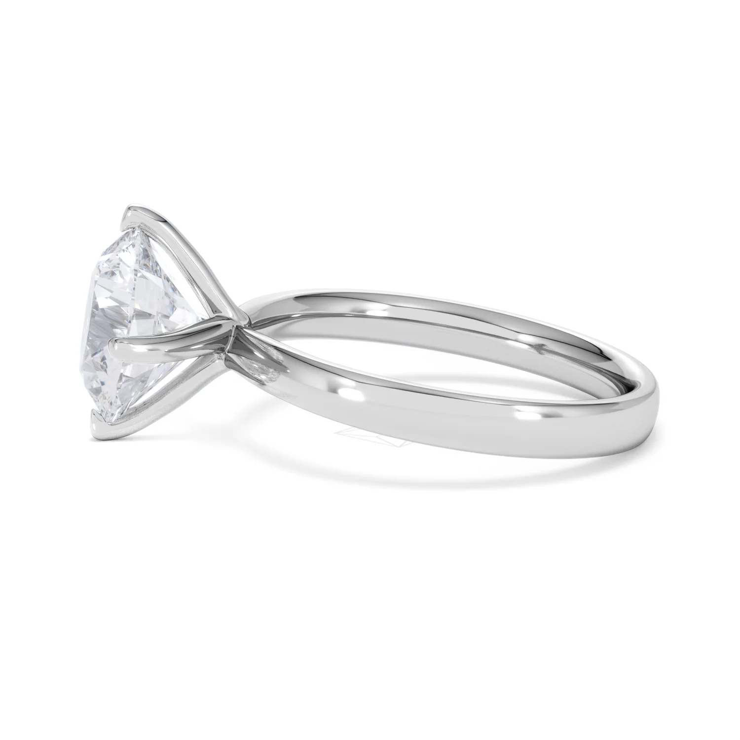Origin Twist 3.00ct Round Cut Lab Diamond Solitaire Engagement Ring in 18K White Gold - Image 68