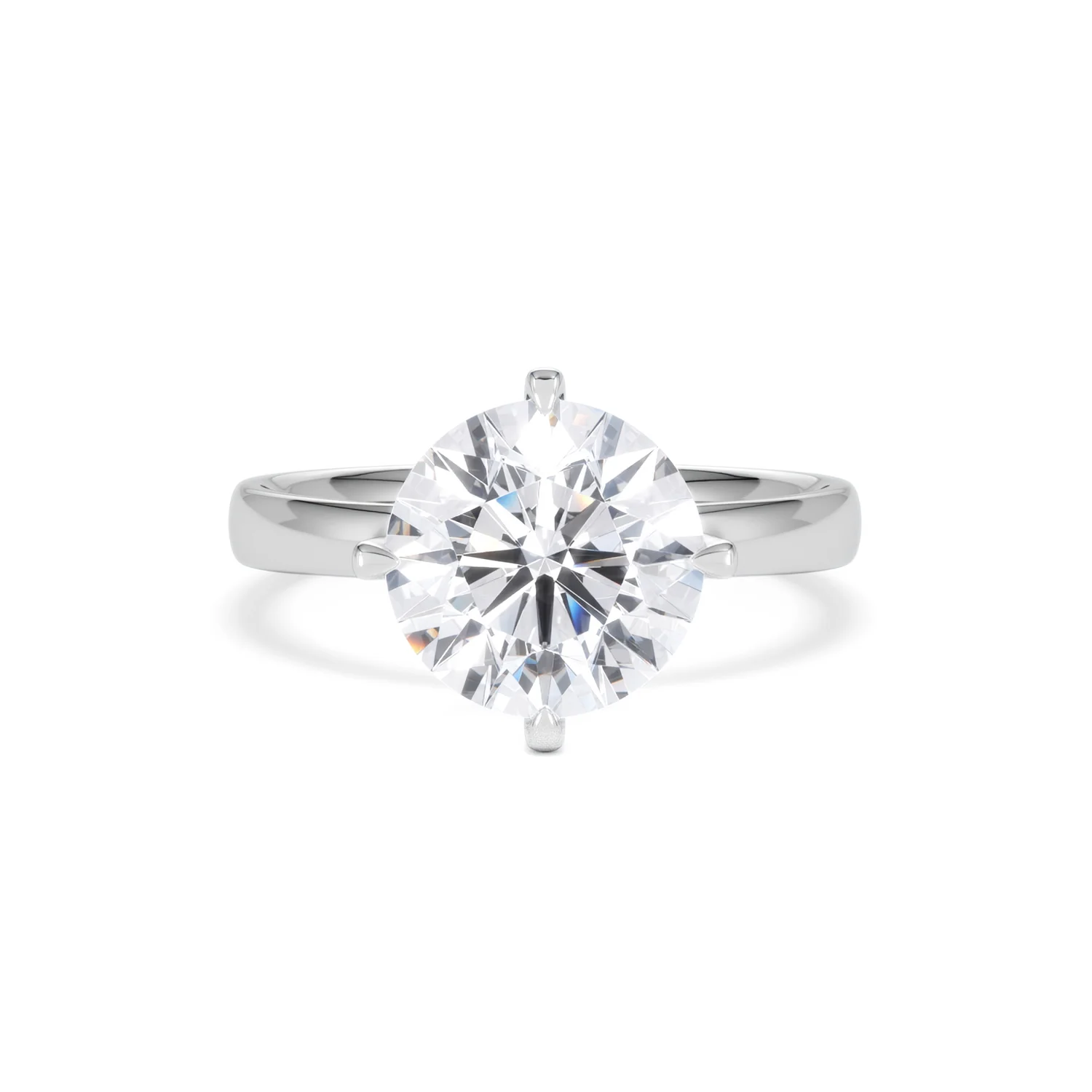 Origin Twist 3.00ct Round Cut Lab Diamond Solitaire Engagement Ring in 18K White Gold - Image 7