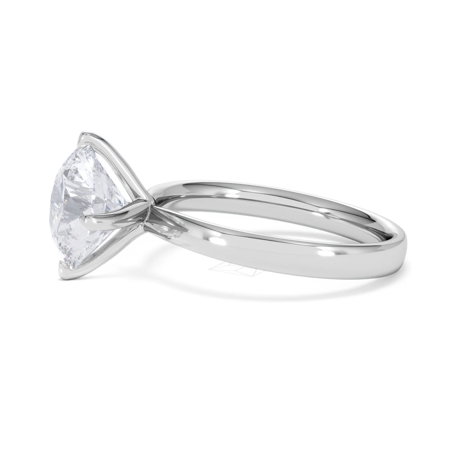 Origin Twist 3.00ct Round Cut Lab Diamond Solitaire Engagement Ring in 18K White Gold - Image 70