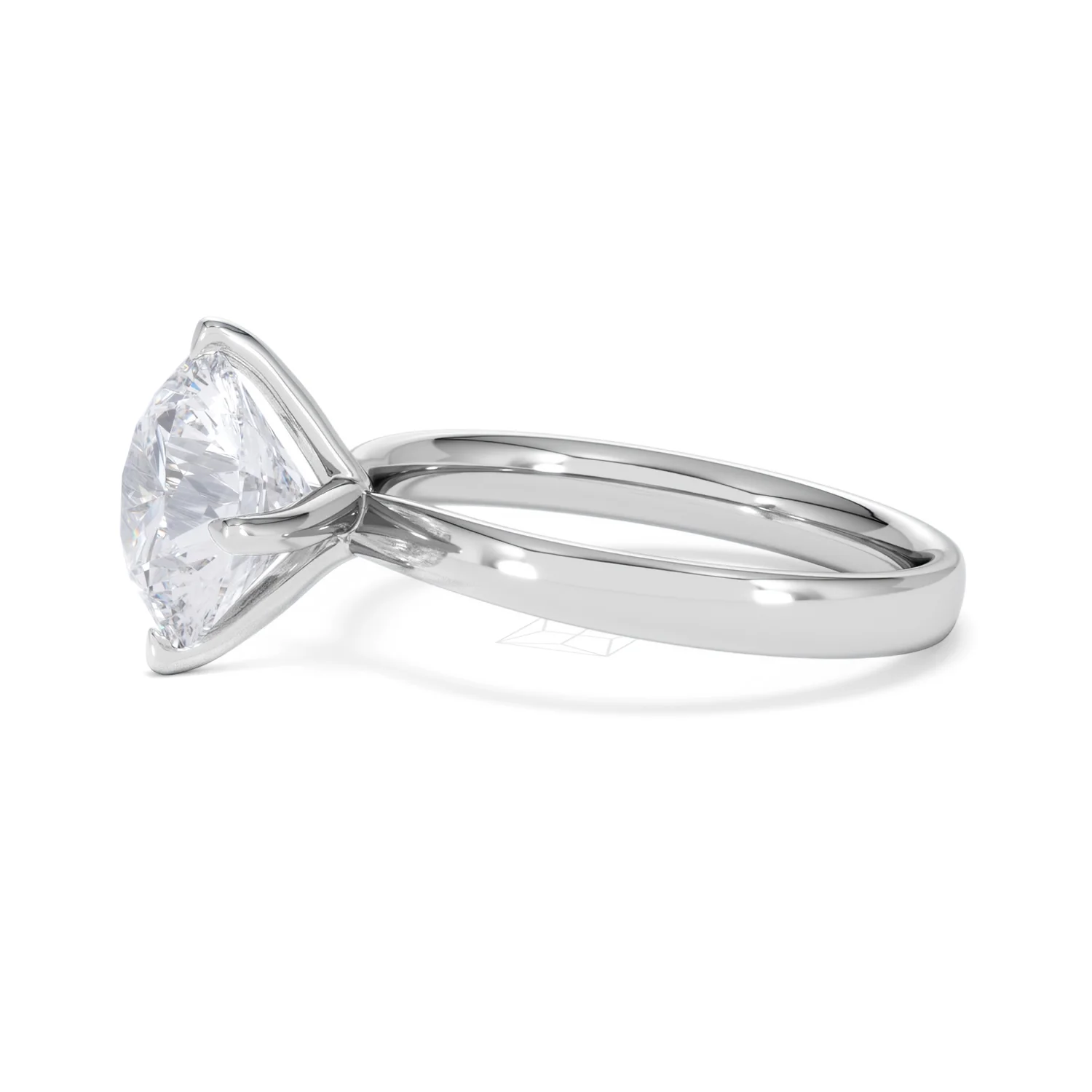 Origin Twist 3.00ct Round Cut Lab Diamond Solitaire Engagement Ring in 18K White Gold - Image 71