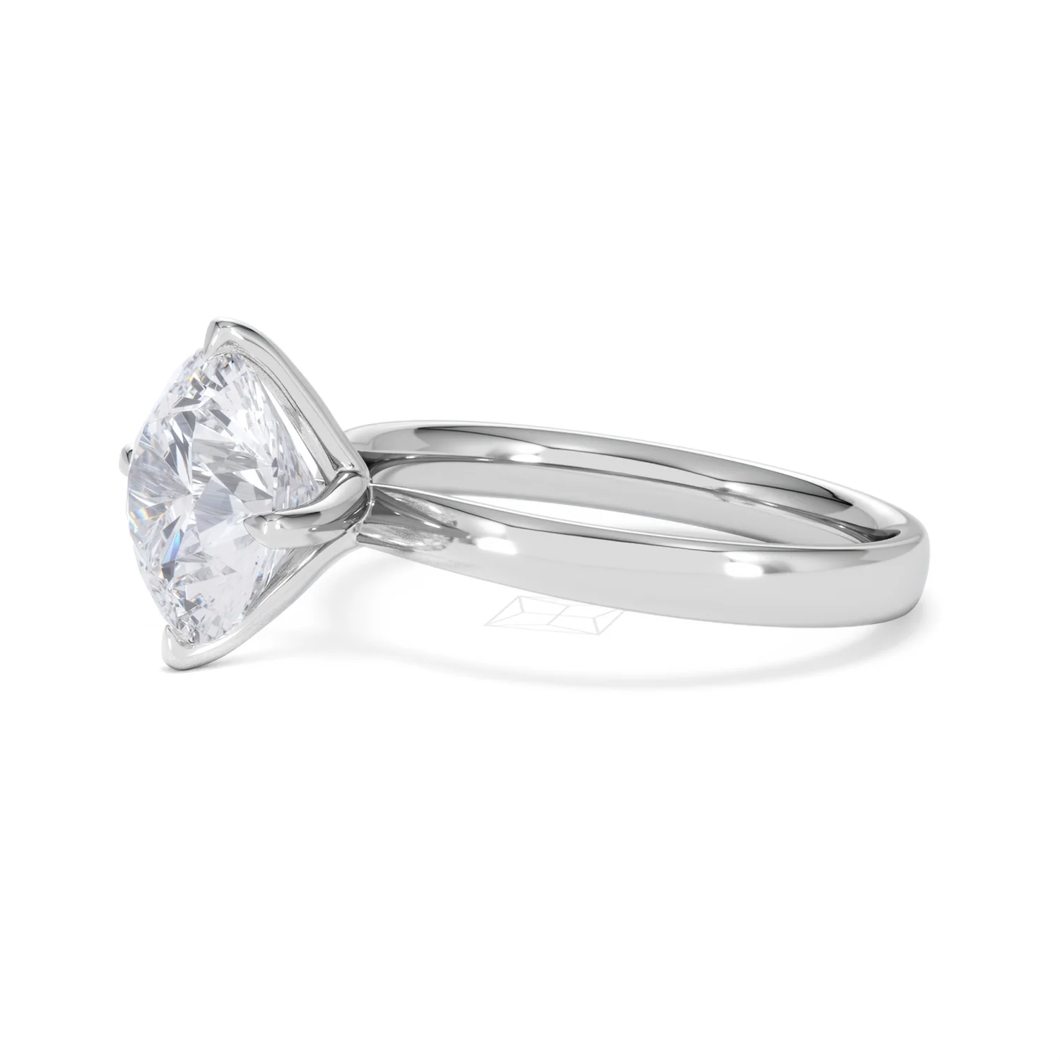 Origin Twist 3.00ct Round Cut Lab Diamond Solitaire Engagement Ring in 18K White Gold - Image 73