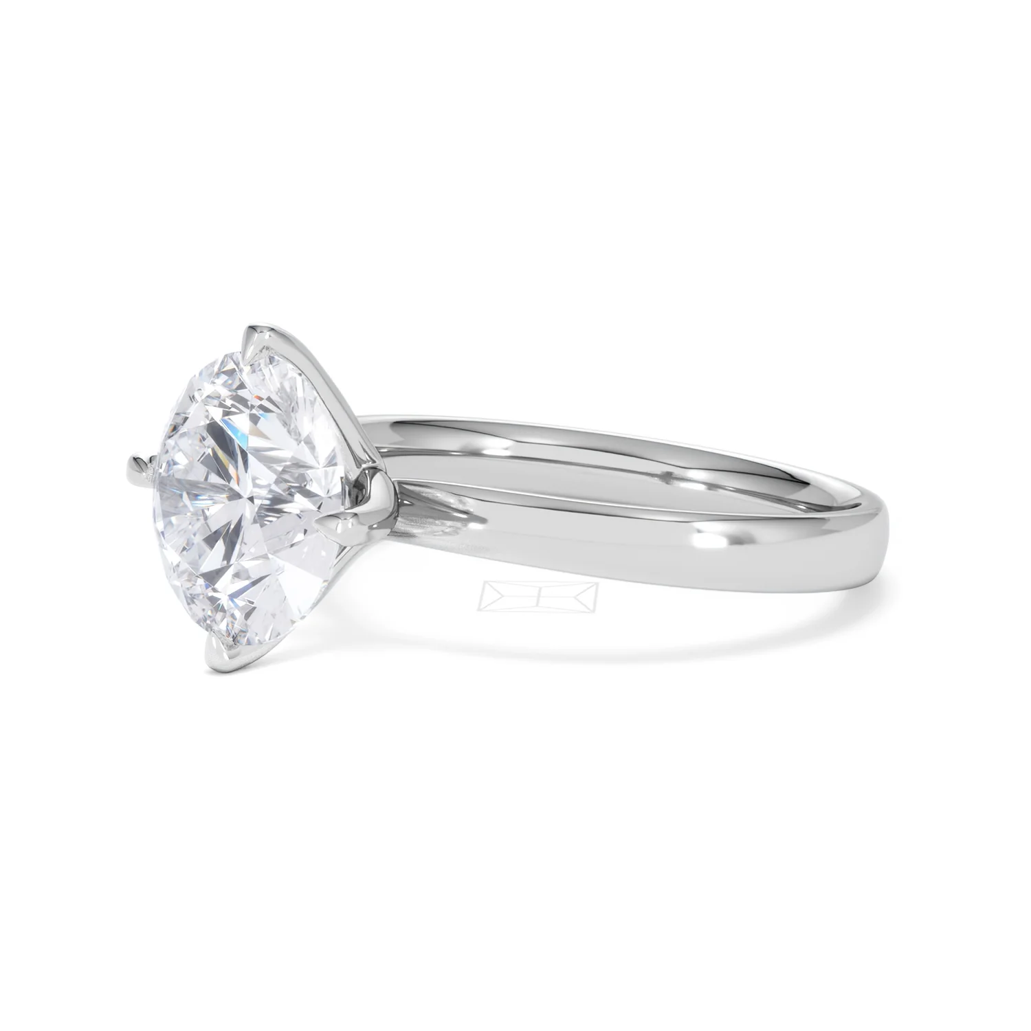 Origin Twist 3.00ct Round Cut Lab Diamond Solitaire Engagement Ring in 18K White Gold - Image 76