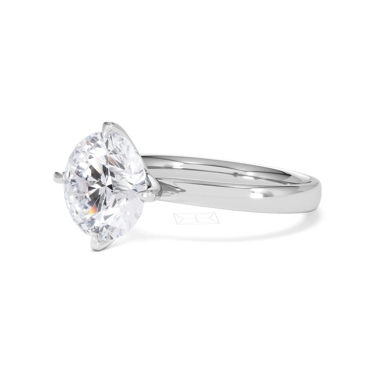 Origin Twist 3.00ct Round Cut Lab Diamond Solitaire Engagement Ring in 18K White Gold - Image 78