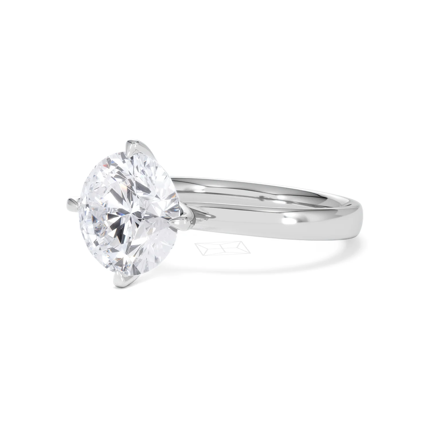 Origin Twist 3.00ct Round Cut Lab Diamond Solitaire Engagement Ring in 18K White Gold - Image 79