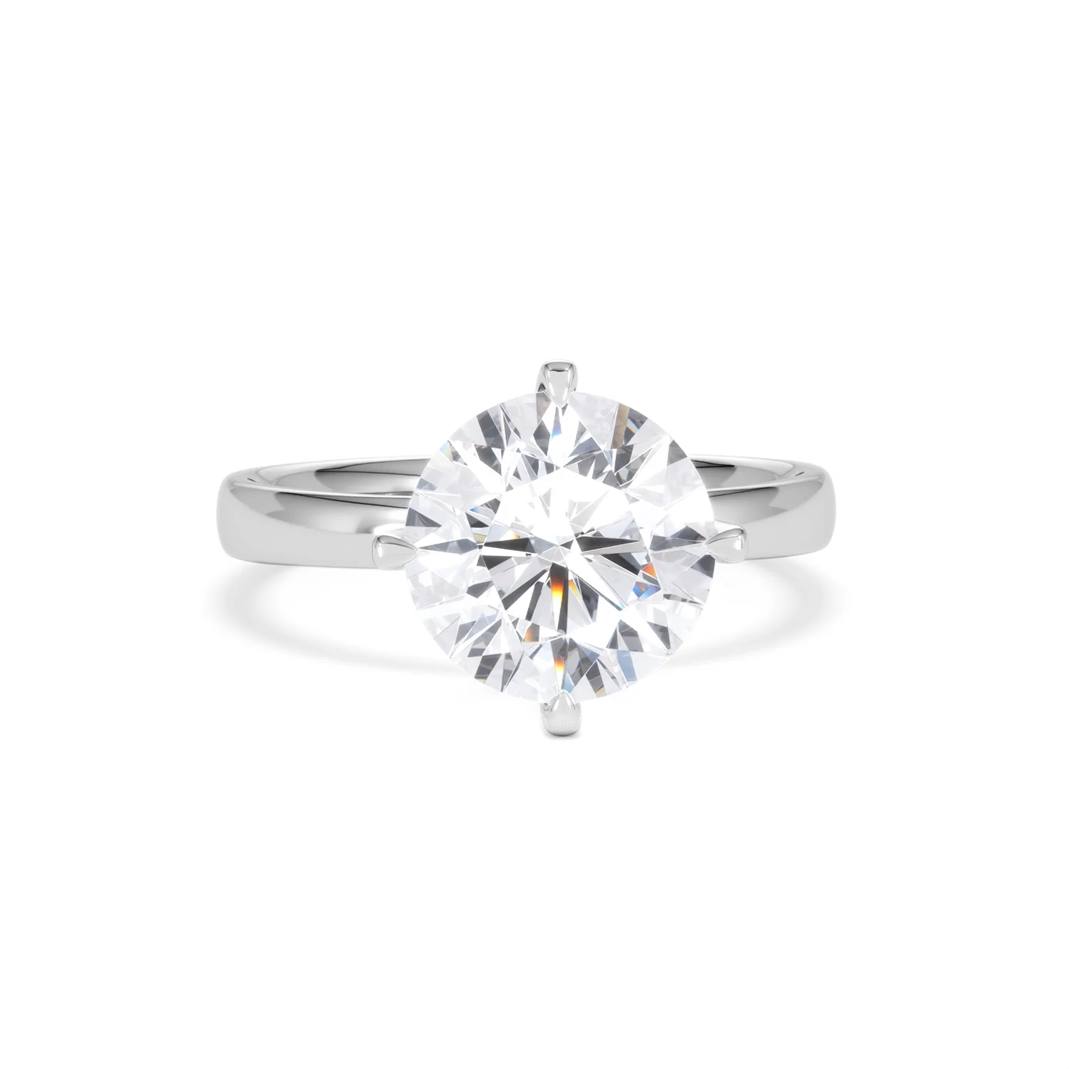 Origin Twist 3.00ct Round Cut Lab Diamond Solitaire Engagement Ring in 18K White Gold - Image 8
