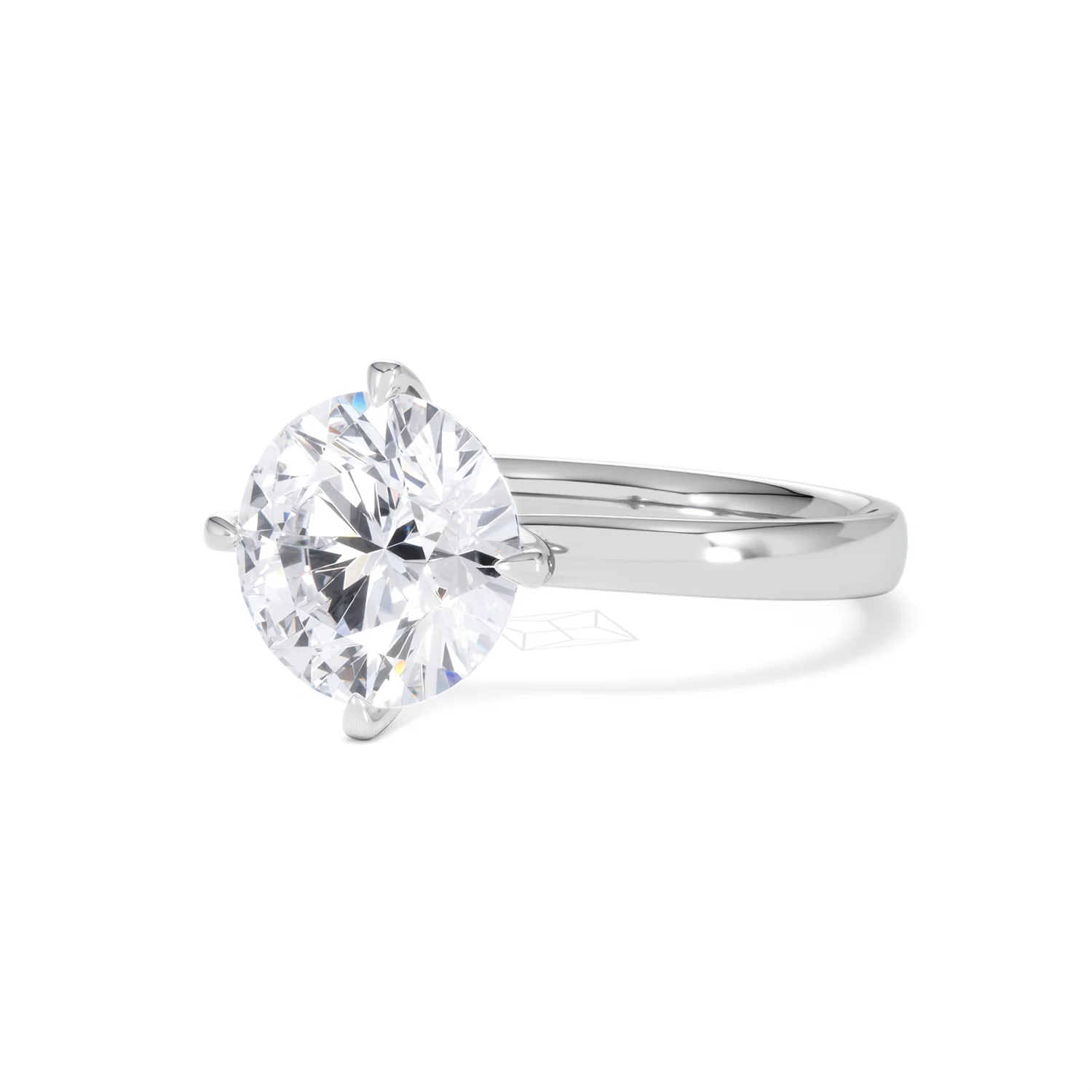 Origin Twist 3.00ct Round Cut Lab Diamond Solitaire Engagement Ring in 18K White Gold - Image 81