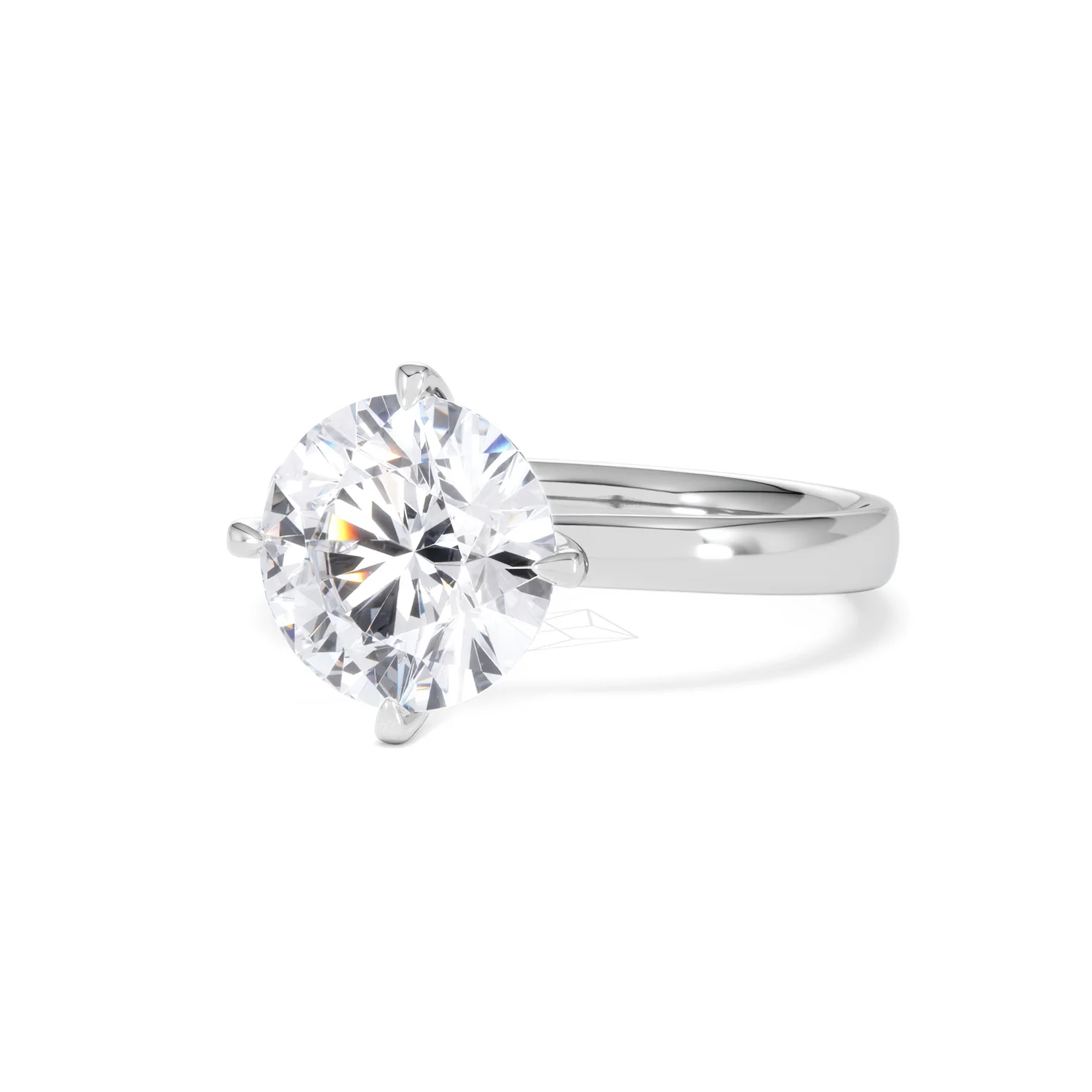 Origin Twist 3.00ct Round Cut Lab Diamond Solitaire Engagement Ring in 18K White Gold - Image 82