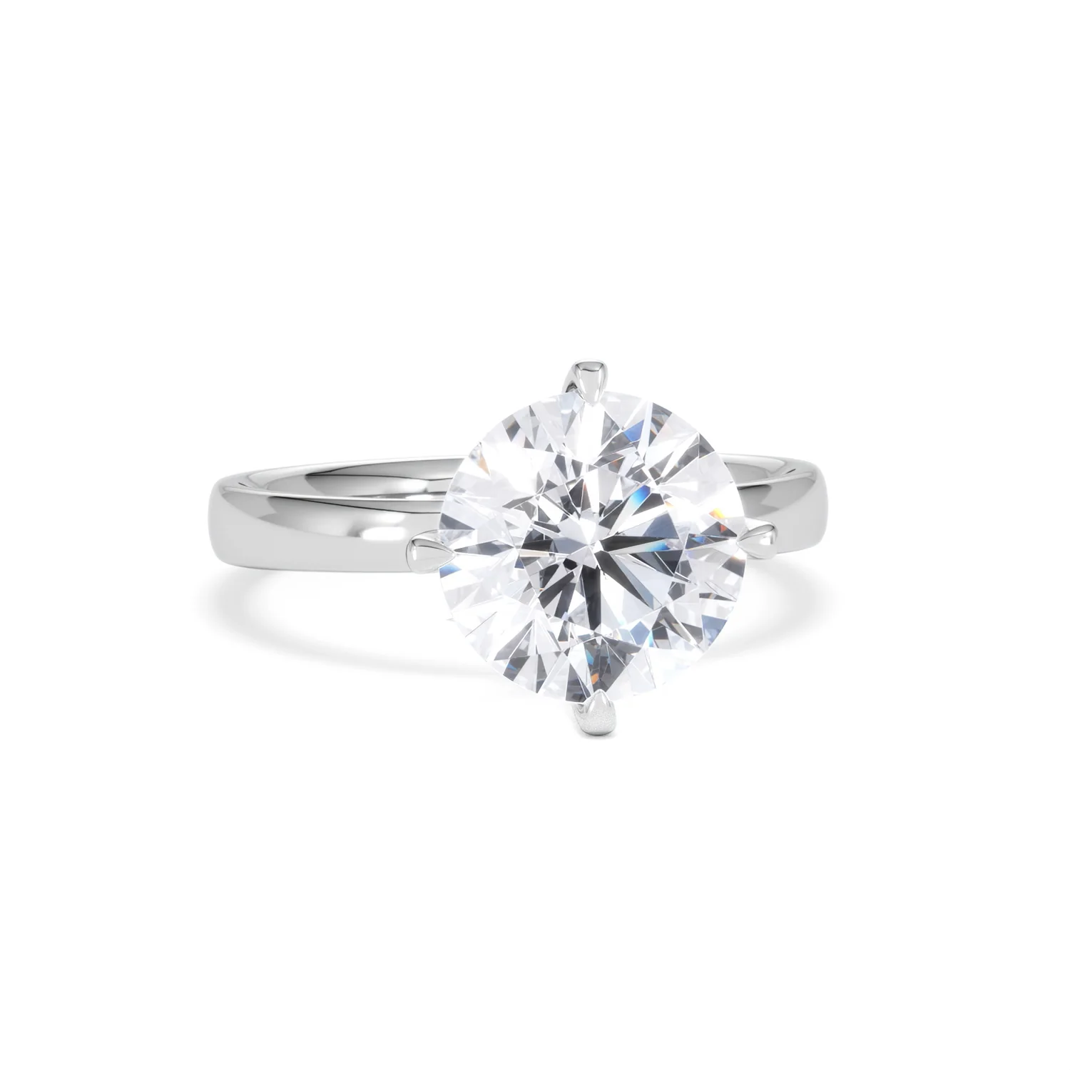Origin Twist 3.00ct Round Cut Lab Diamond Solitaire Engagement Ring in 18K White Gold - Image 9