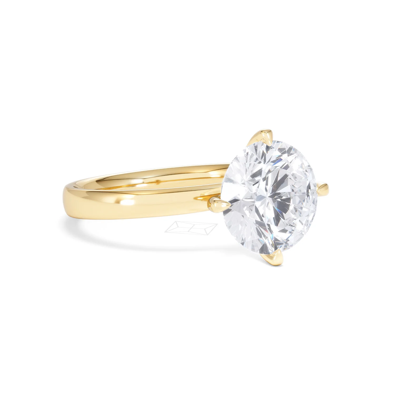 Origin Twist 3.00ct Round Cut Lab Diamond Solitaire Engagement Ring in 18K Yellow Gold - Image 14