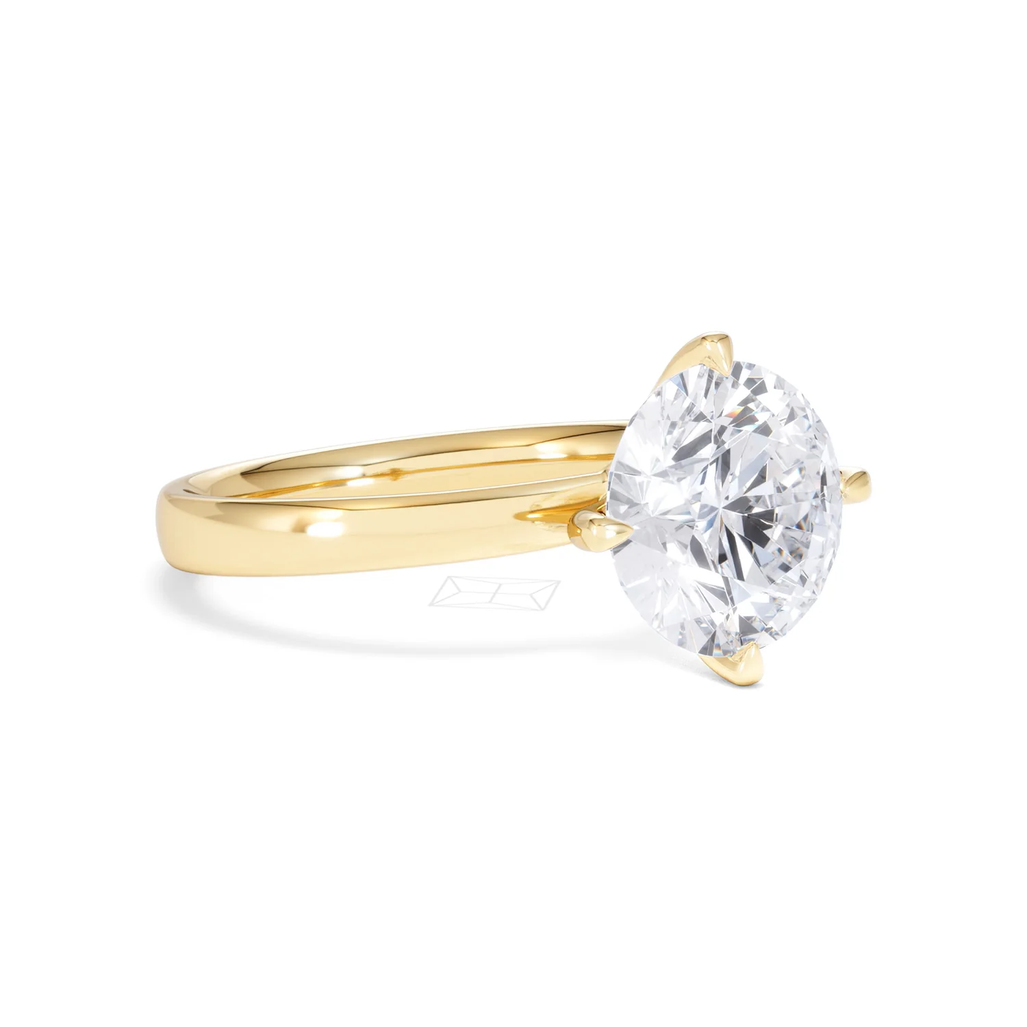 Origin Twist 3.00ct Round Cut Lab Diamond Solitaire Engagement Ring in 18K Yellow Gold - Image 15